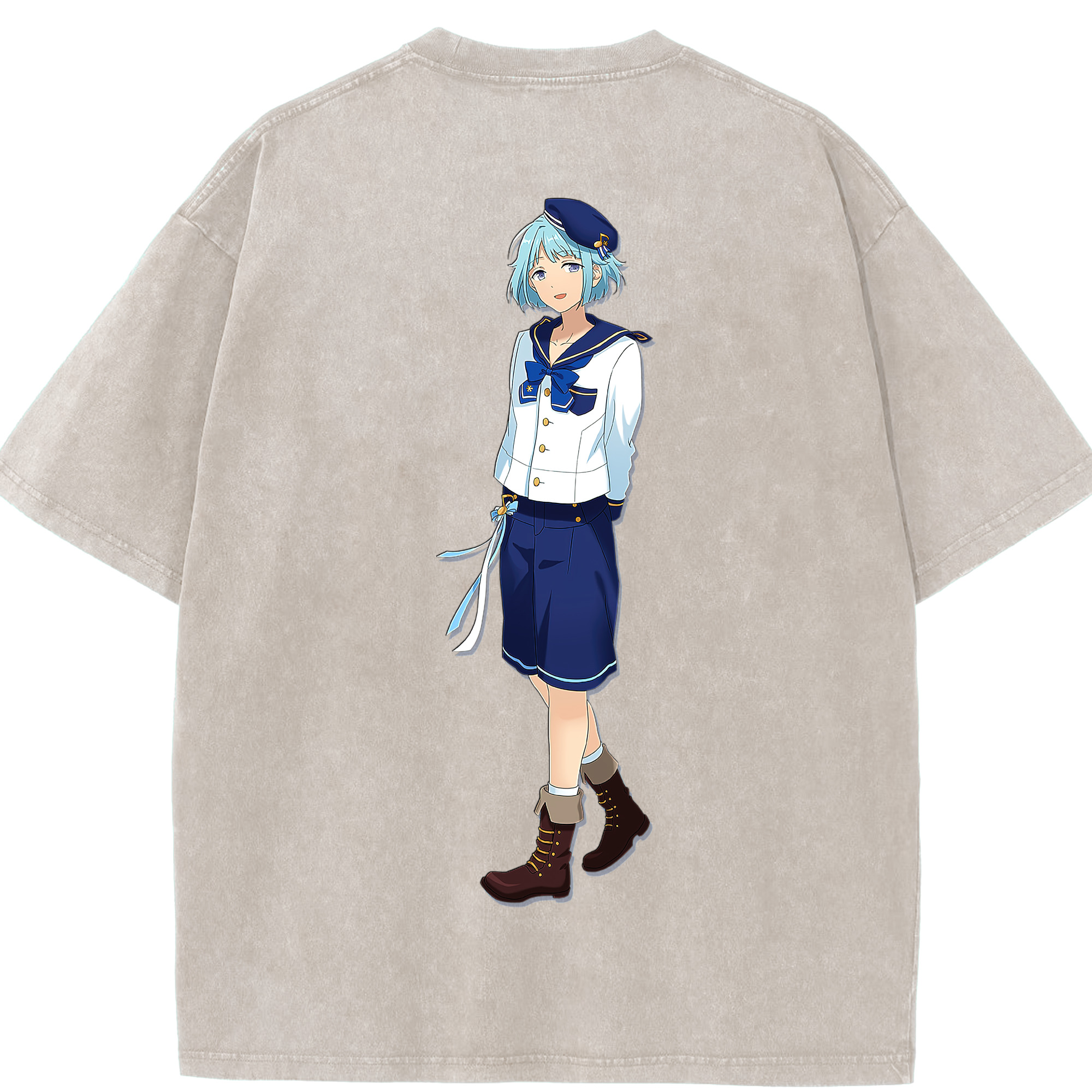 （画像用） あんさんぶるスターズ! Ensemble Stars 綿100% ヴィンテージ風 半袖Tシャツ（背面プリント）