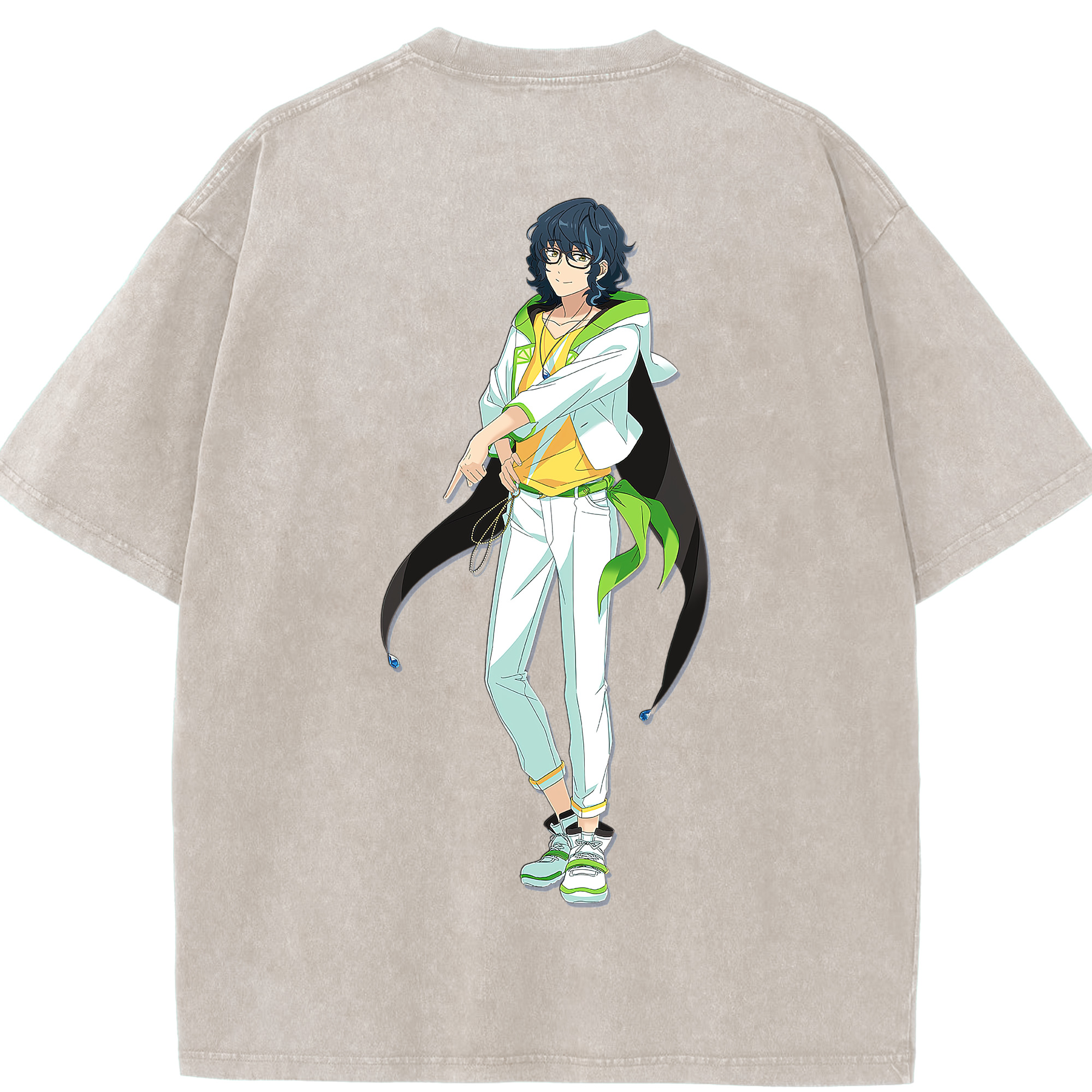 （画像用） あんさんぶるスターズ! Ensemble Stars 綿100% ヴィンテージ風 半袖Tシャツ（背面プリント）