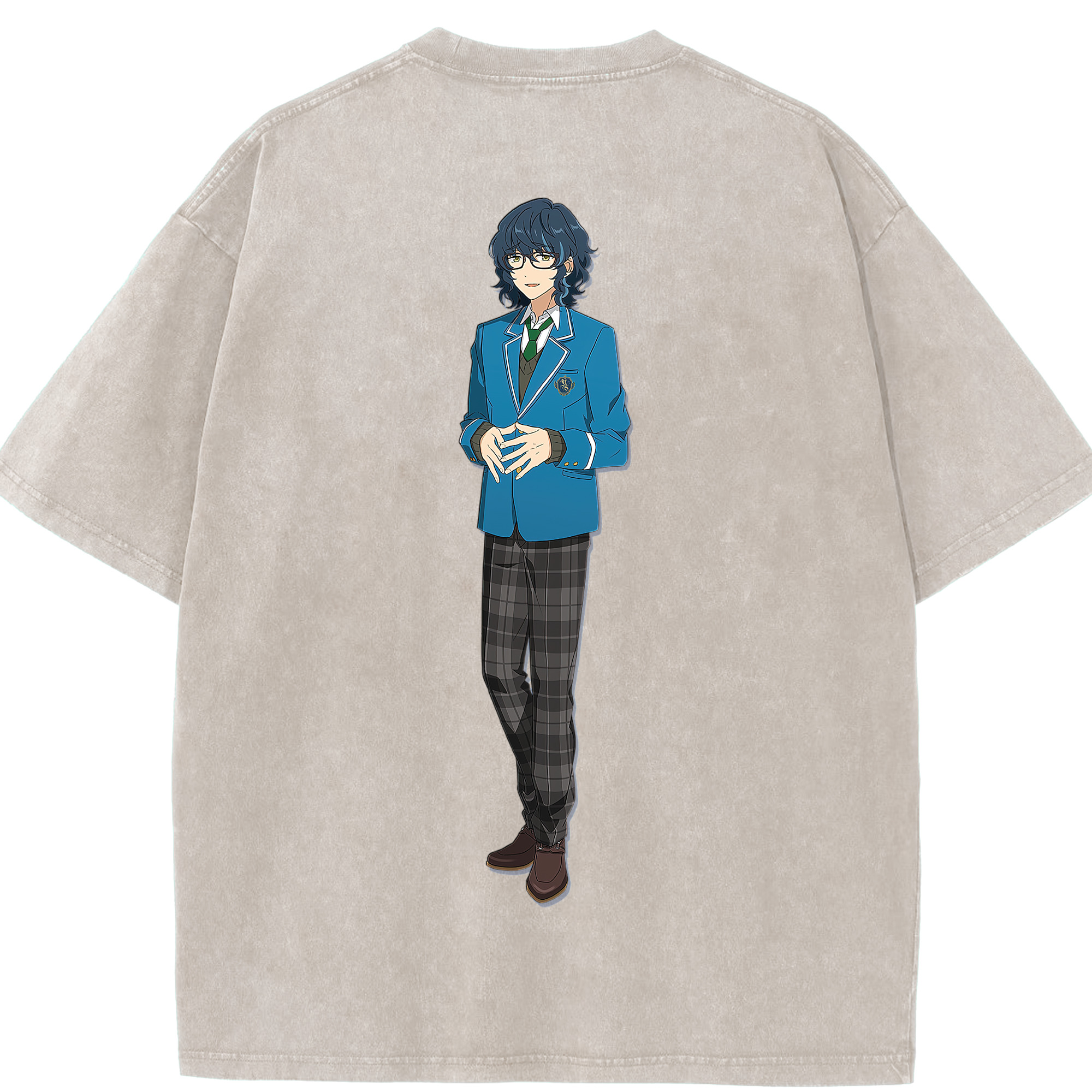 （画像用） あんさんぶるスターズ! Ensemble Stars 綿100% ヴィンテージ風 半袖Tシャツ（背面プリント）