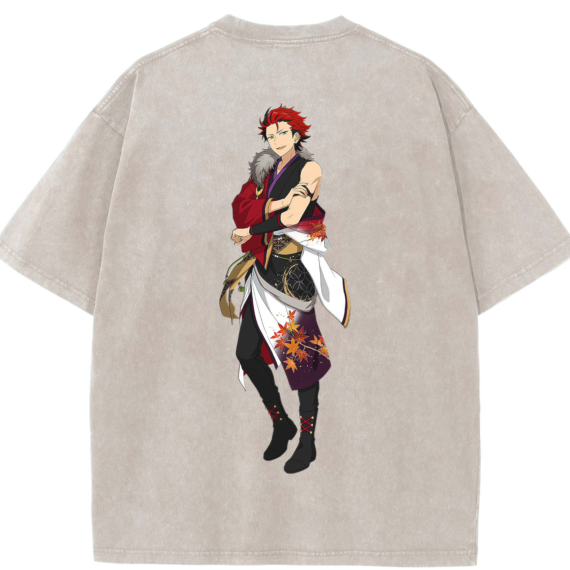 （画像用） あんさんぶるスターズ! Ensemble Stars 綿100% ヴィンテージ風 半袖Tシャツ（背面プリント）