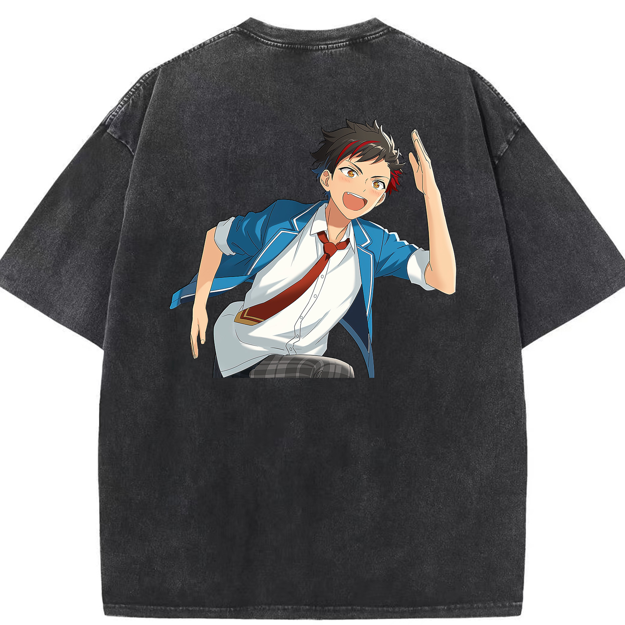 （画像用） あんさんぶるスターズ! Ensemble Stars 綿100% ヴィンテージ風 半袖Tシャツ（背面プリント）