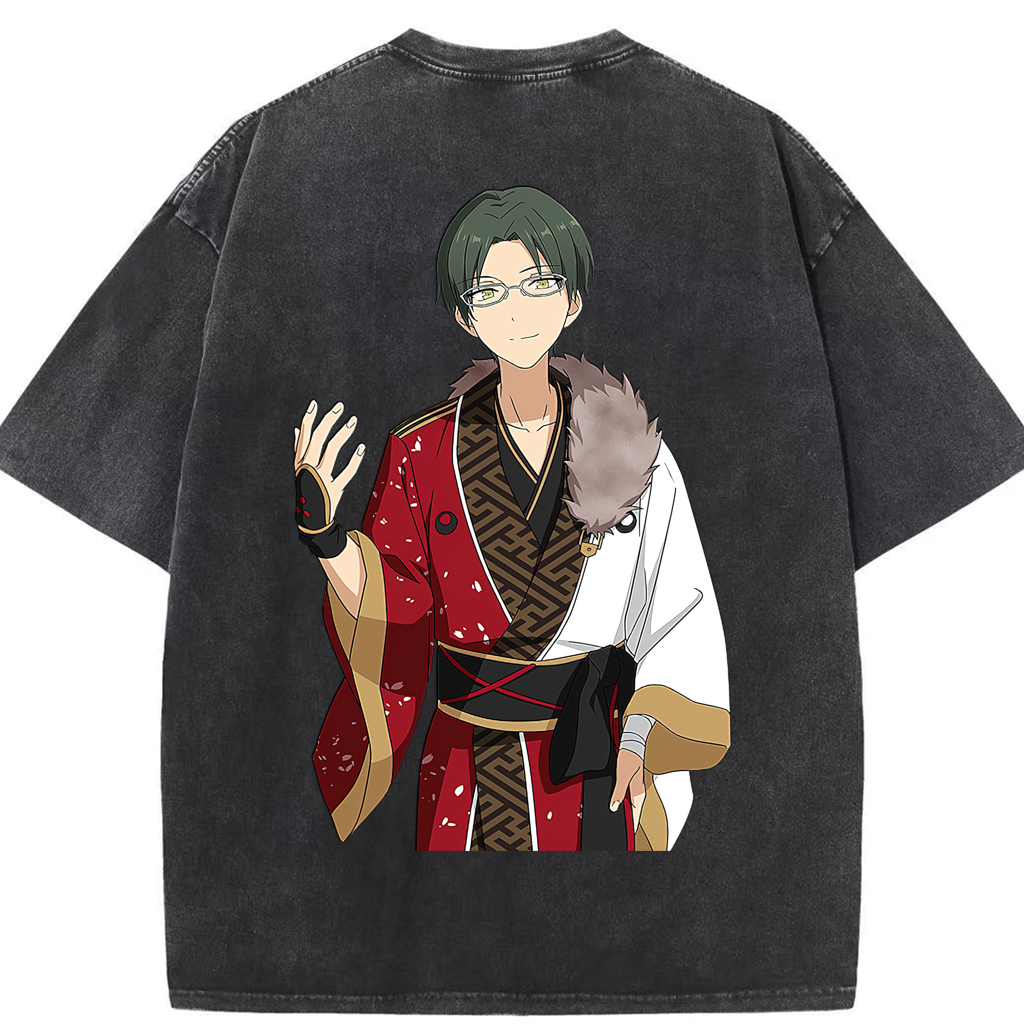 （画像用） あんさんぶるスターズ! Ensemble Stars 綿100% ヴィンテージ風 半袖Tシャツ（背面プリント）