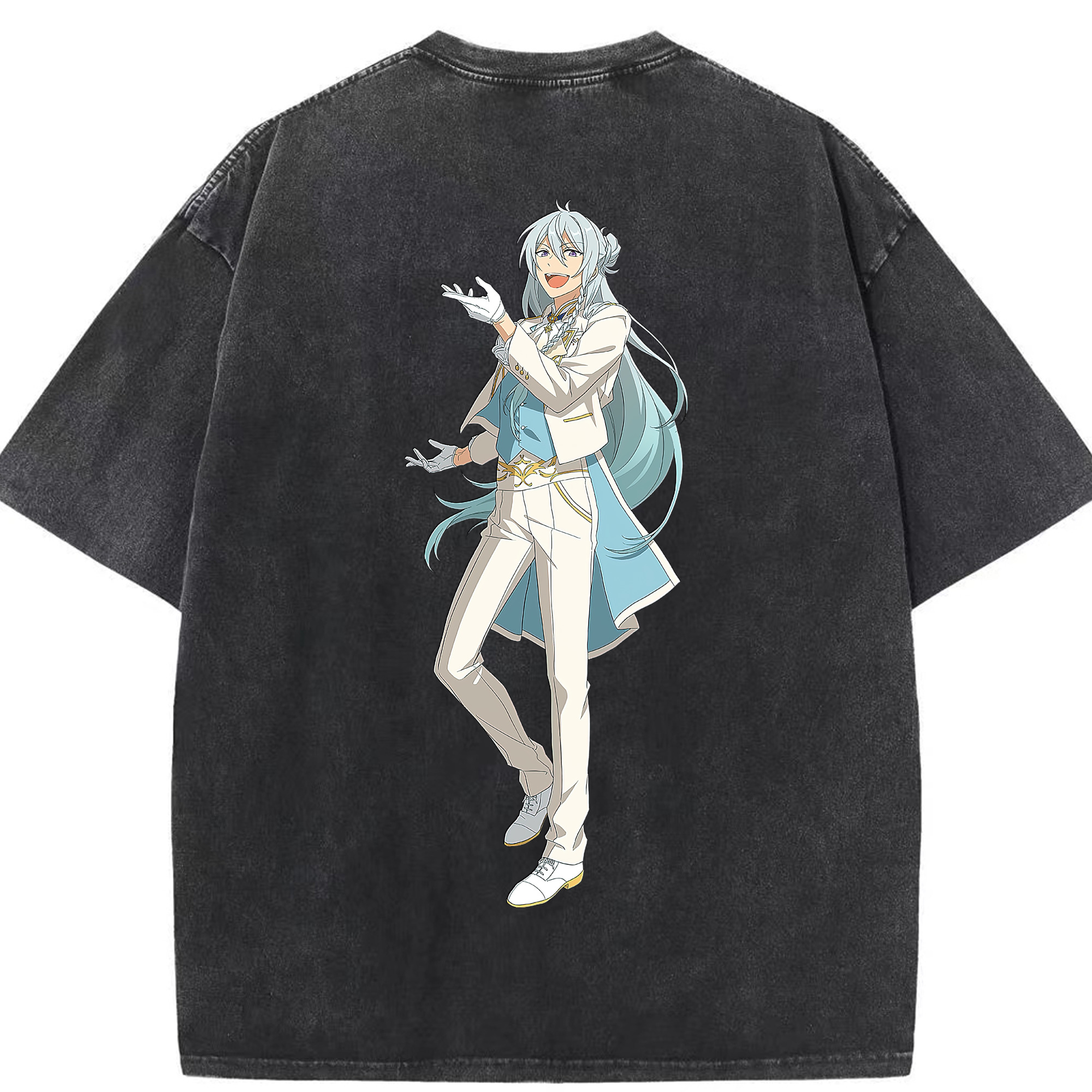 （画像用） あんさんぶるスターズ! Ensemble Stars 綿100% ヴィンテージ風 半袖Tシャツ（背面プリント）