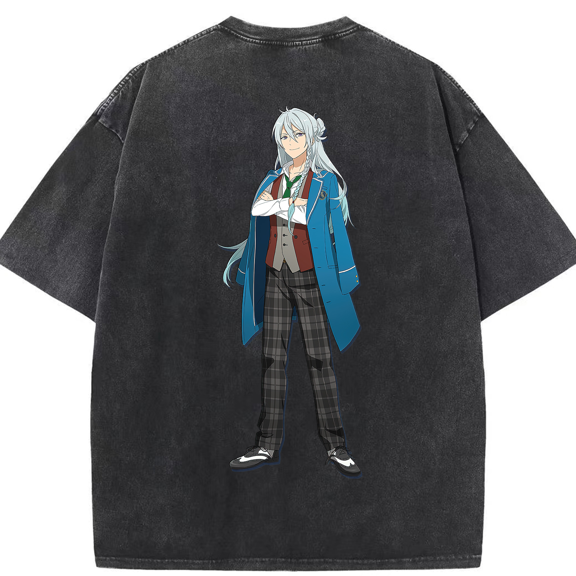 （画像用） あんさんぶるスターズ! Ensemble Stars 綿100% ヴィンテージ風 半袖Tシャツ（背面プリント）