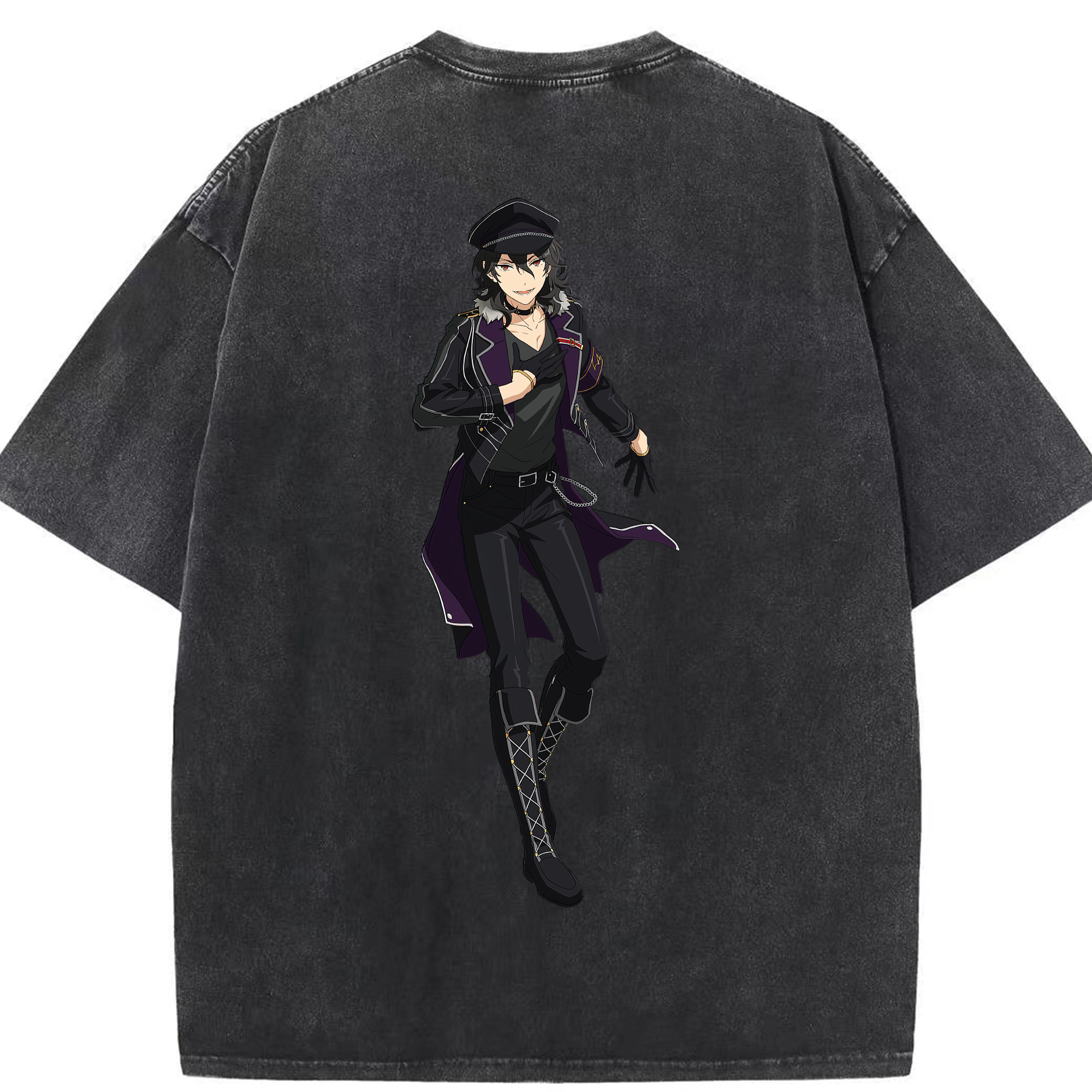 （画像用） あんさんぶるスターズ! Ensemble Stars 綿100% ヴィンテージ風 半袖Tシャツ（背面プリント）