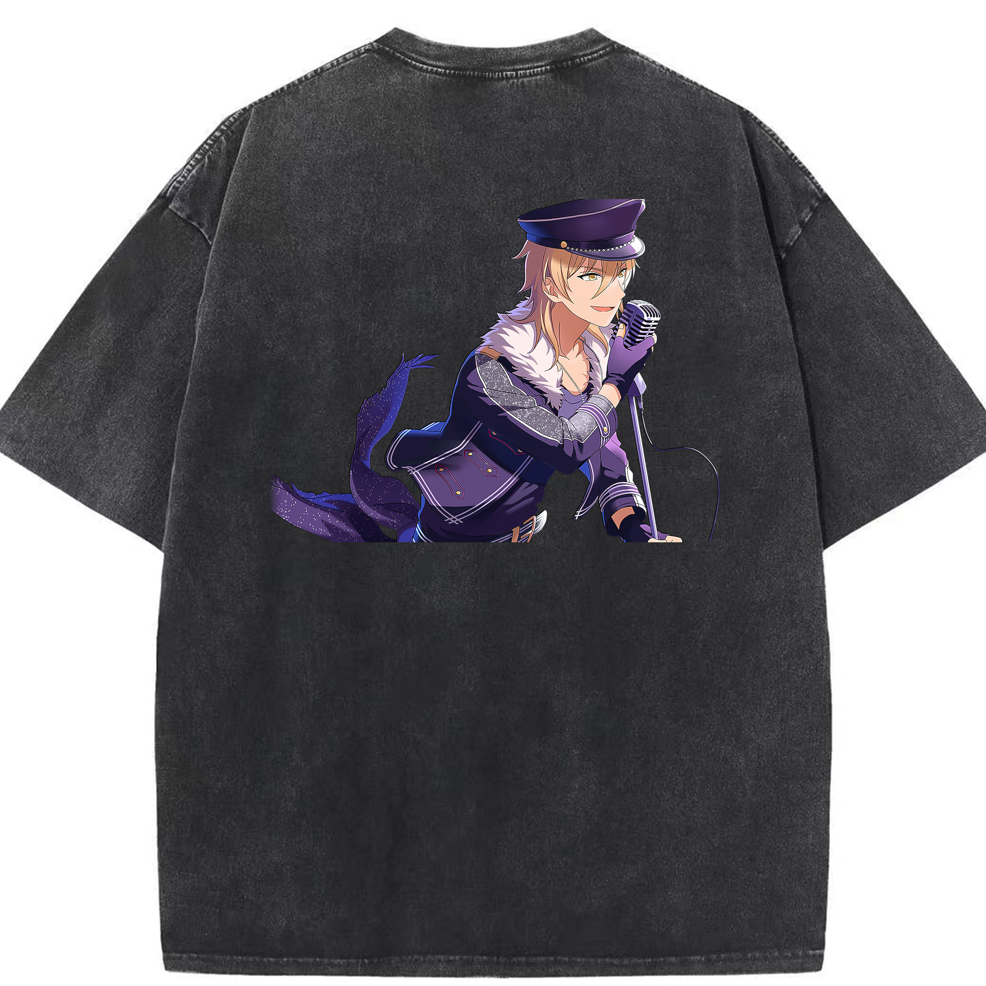 （画像用） あんさんぶるスターズ! Ensemble Stars 綿100% ヴィンテージ風 半袖Tシャツ（背面プリント）
