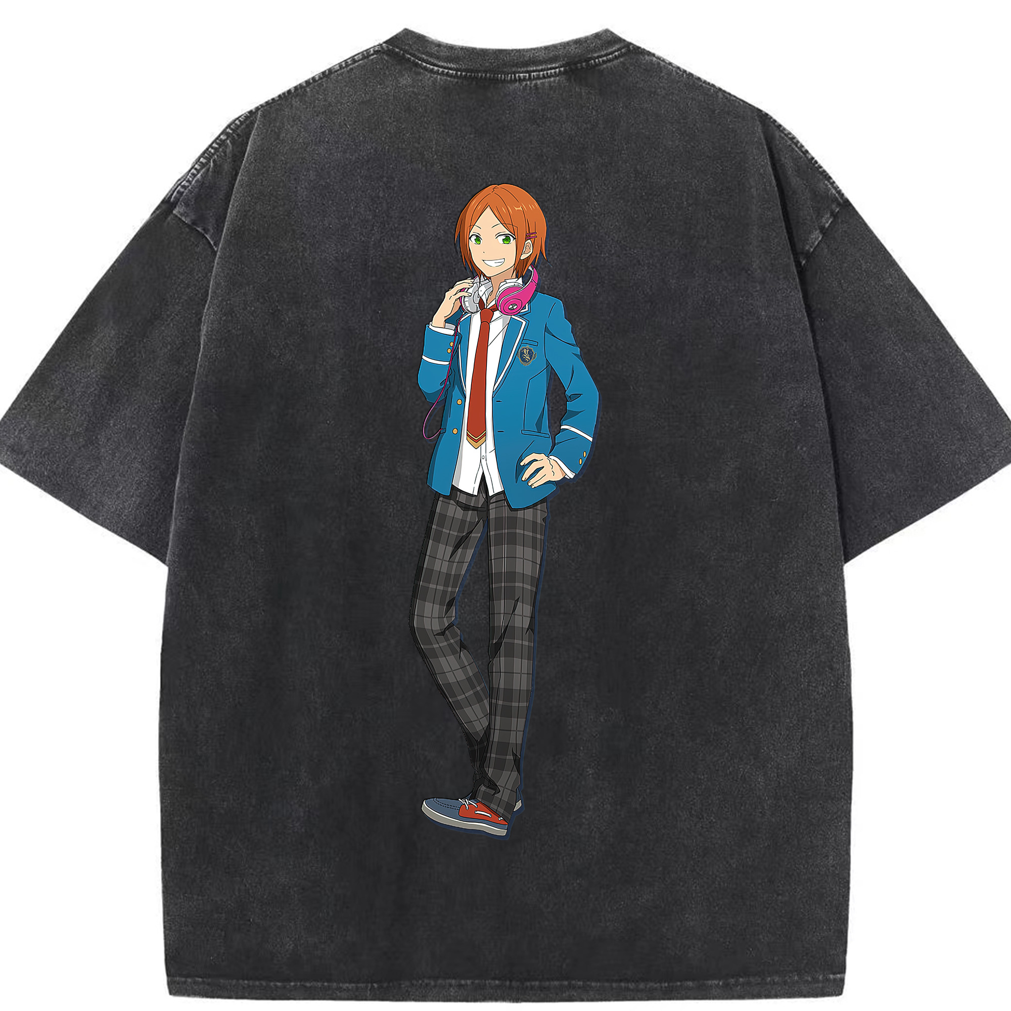 （画像用） あんさんぶるスターズ! Ensemble Stars 綿100% ヴィンテージ風 半袖Tシャツ（背面プリント）