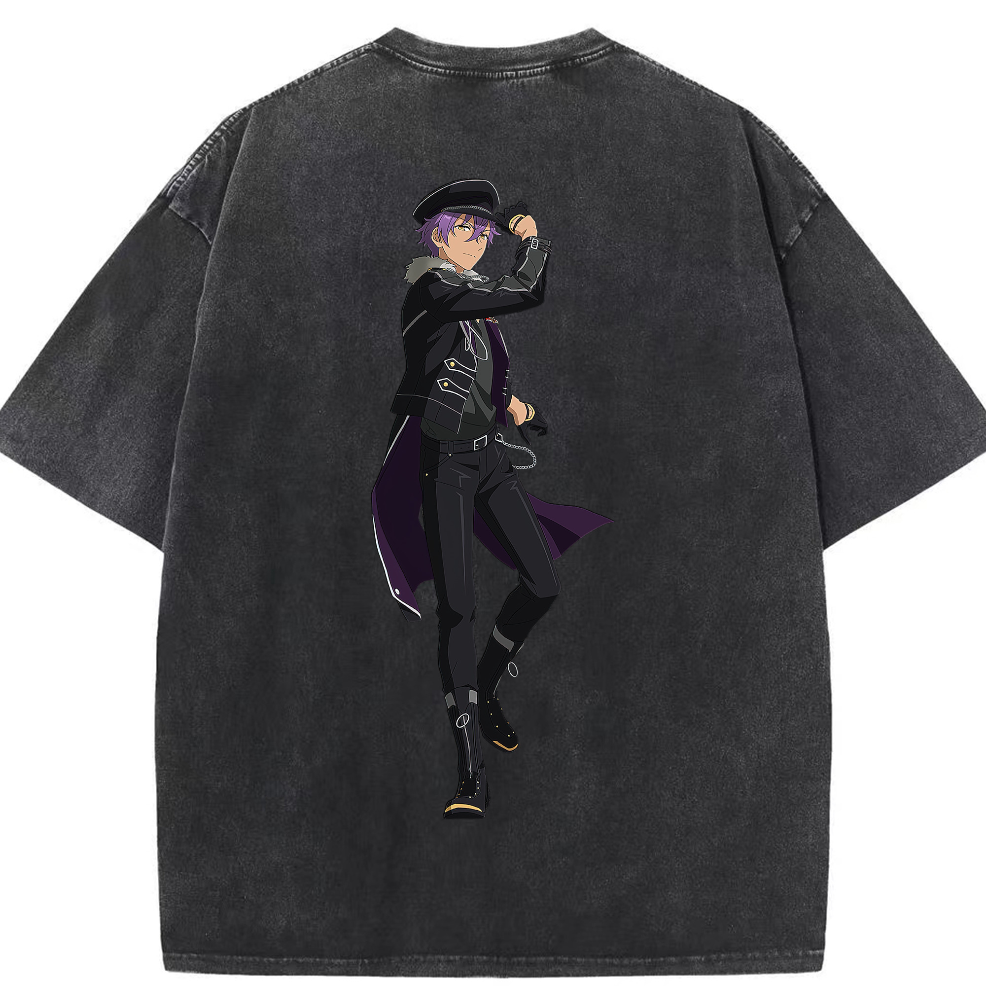 （画像用） あんさんぶるスターズ! Ensemble Stars 綿100% ヴィンテージ風 半袖Tシャツ（背面プリント）