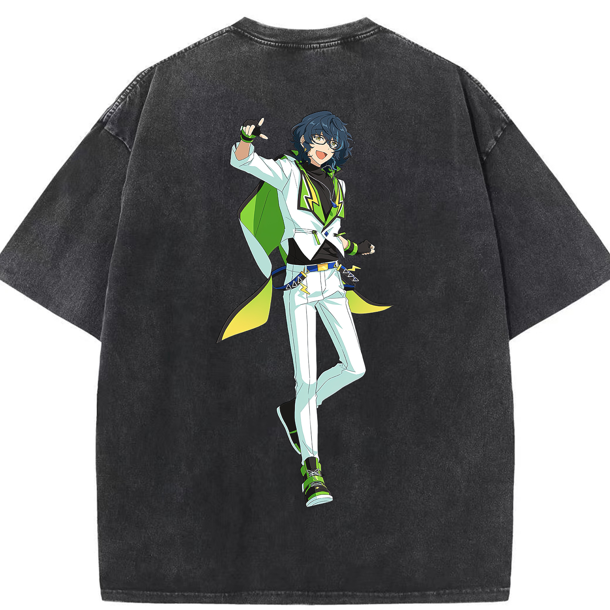 （画像用） あんさんぶるスターズ! Ensemble Stars 綿100% ヴィンテージ風 半袖Tシャツ（背面プリント）