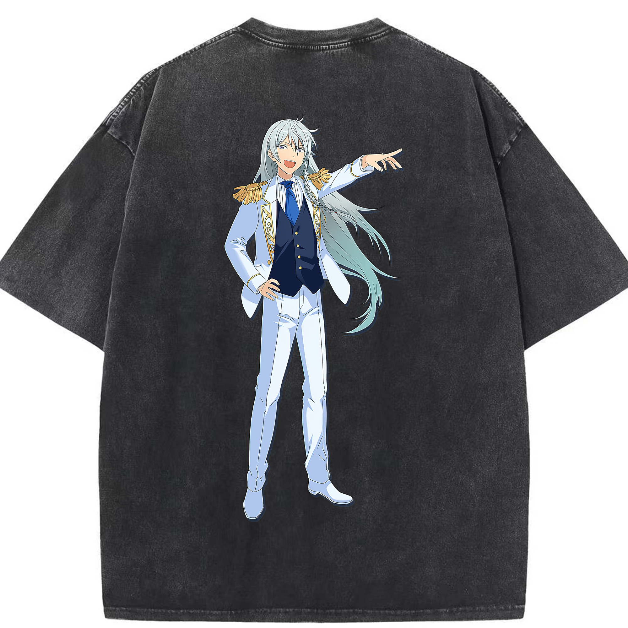 （画像用） あんさんぶるスターズ! Ensemble Stars 綿100% ヴィンテージ風 半袖Tシャツ（背面プリント）