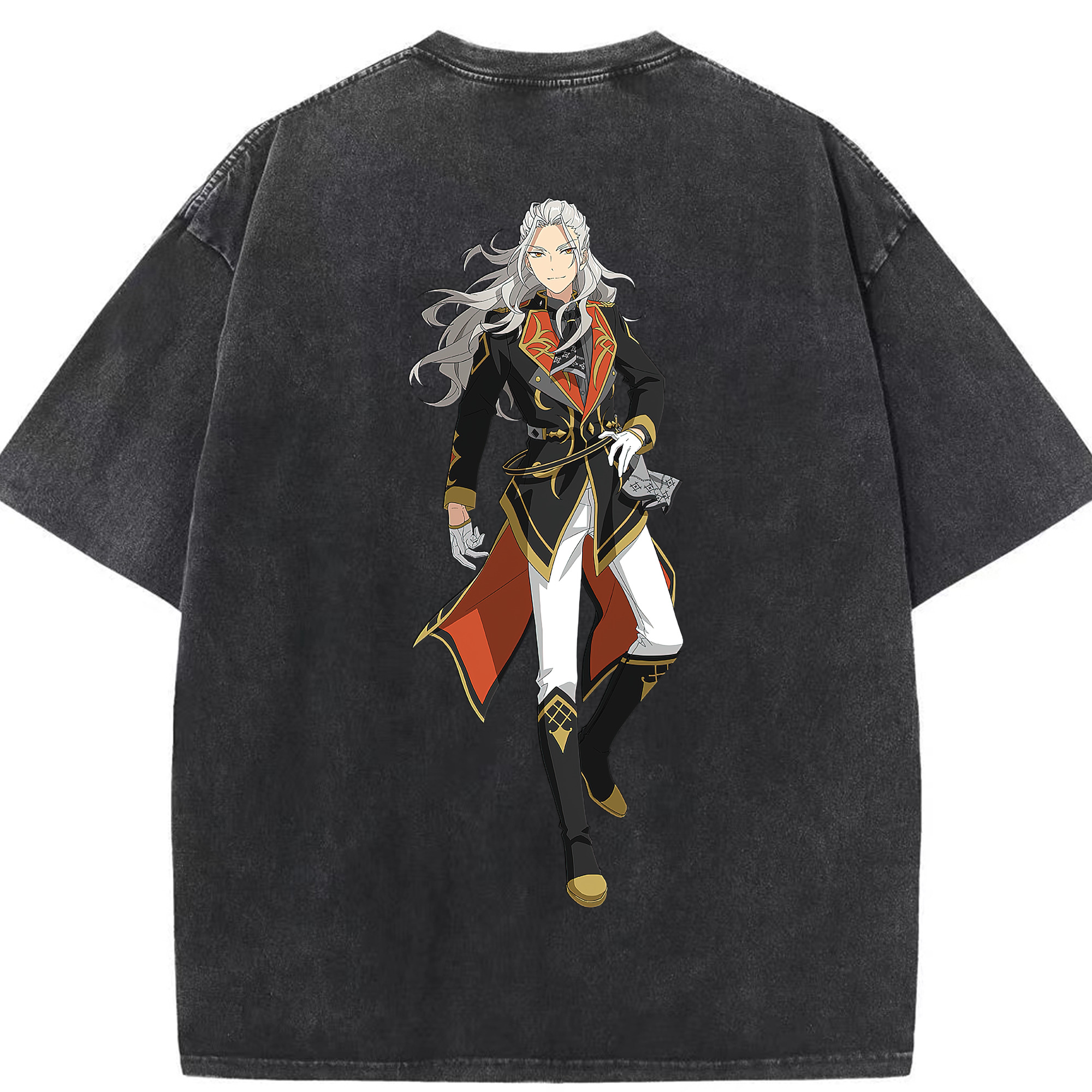 （画像用） あんさんぶるスターズ! Ensemble Stars 綿100% ヴィンテージ風 半袖Tシャツ（背面プリント）