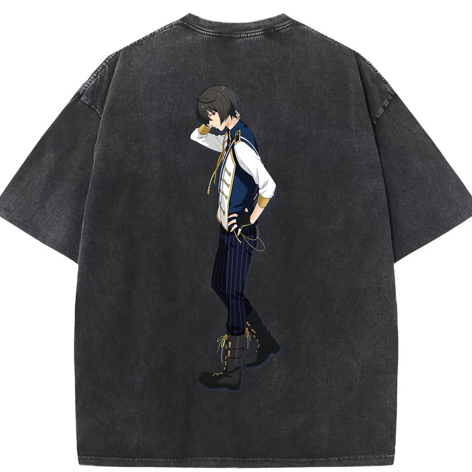 （画像用） あんさんぶるスターズ! Ensemble Stars 綿100% ヴィンテージ風 半袖Tシャツ（背面プリント）