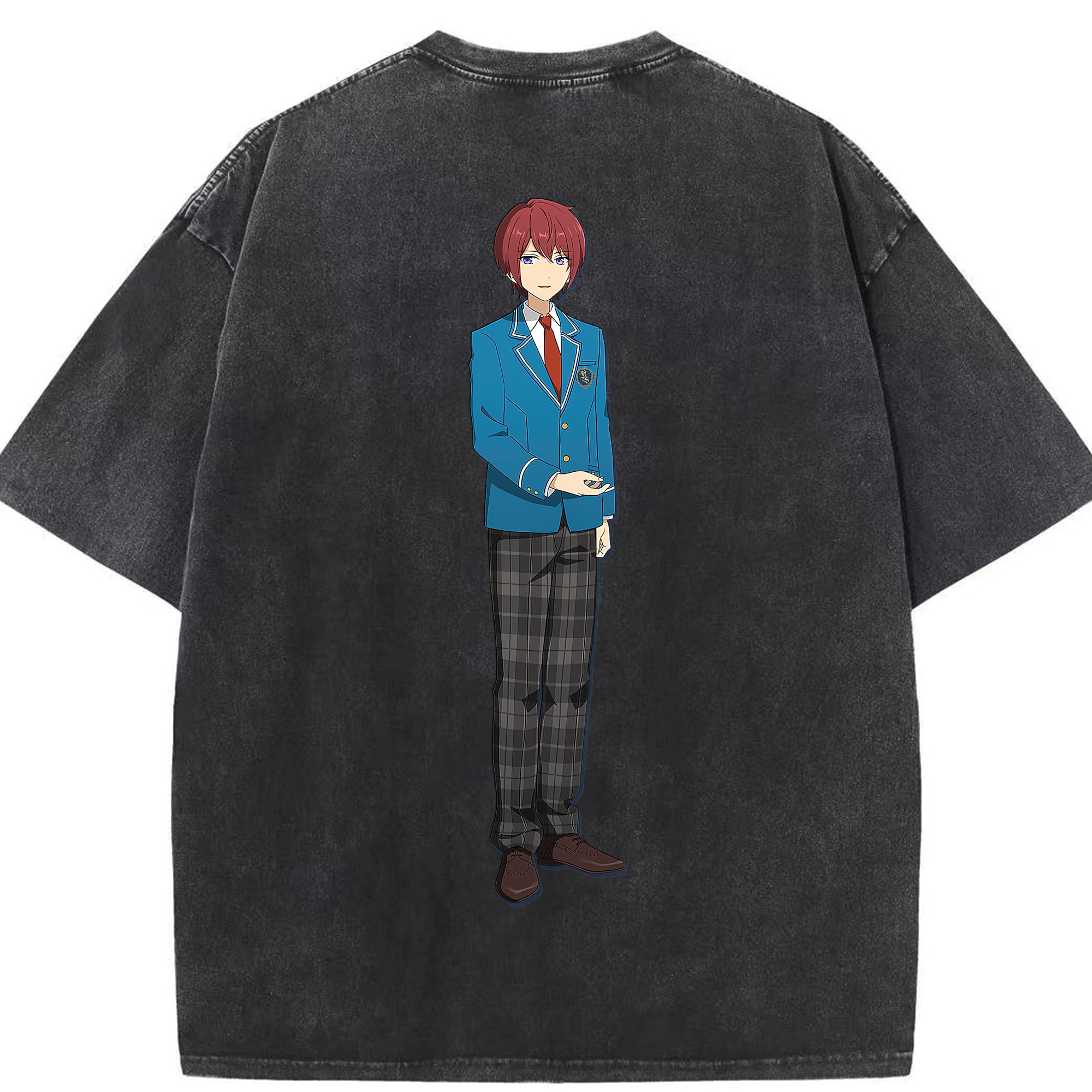 （画像用） あんさんぶるスターズ! Ensemble Stars 綿100% ヴィンテージ風 半袖Tシャツ（背面プリント）