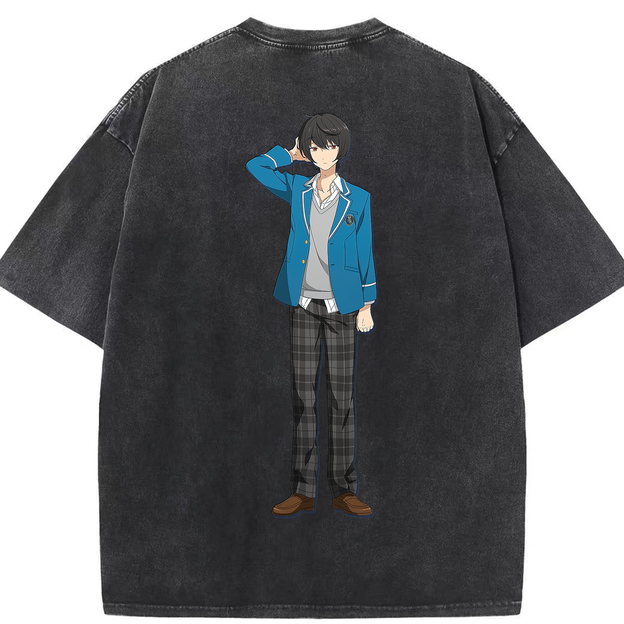 （画像用） あんさんぶるスターズ! Ensemble Stars 綿100% ヴィンテージ風 半袖Tシャツ（背面プリント）