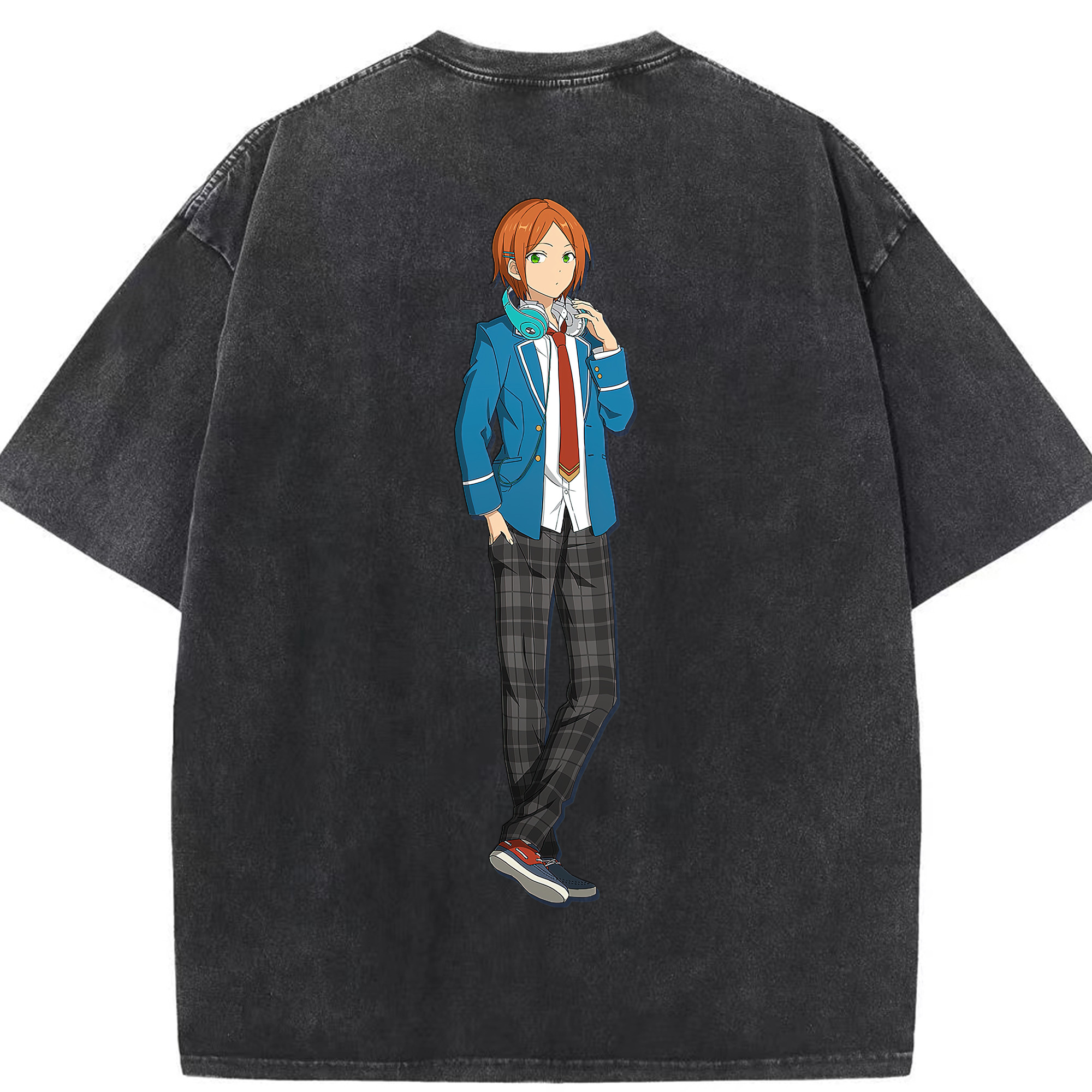 （画像用） あんさんぶるスターズ! Ensemble Stars 綿100% ヴィンテージ風 半袖Tシャツ（背面プリント）