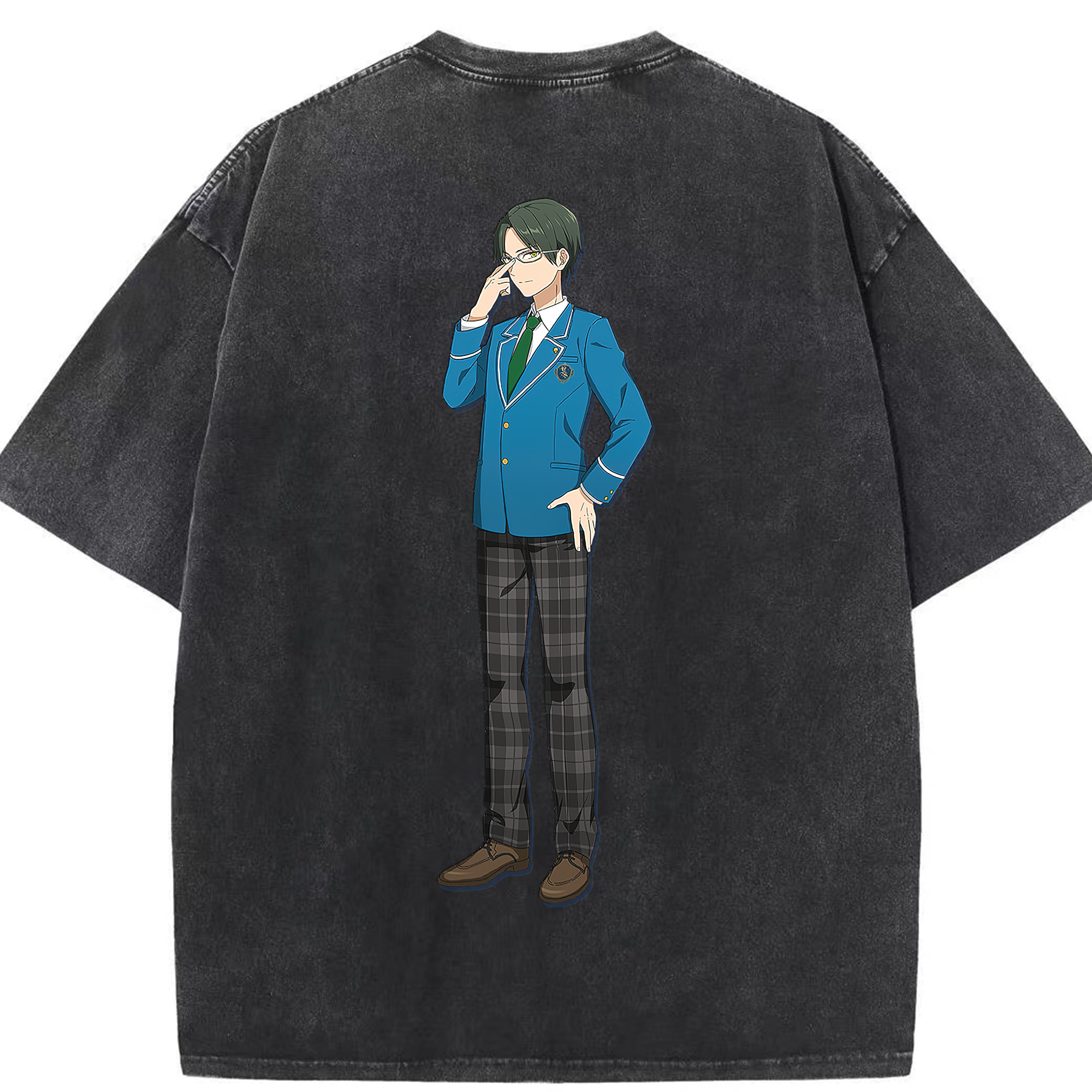 （画像用） あんさんぶるスターズ! Ensemble Stars 綿100% ヴィンテージ風 半袖Tシャツ（背面プリント）