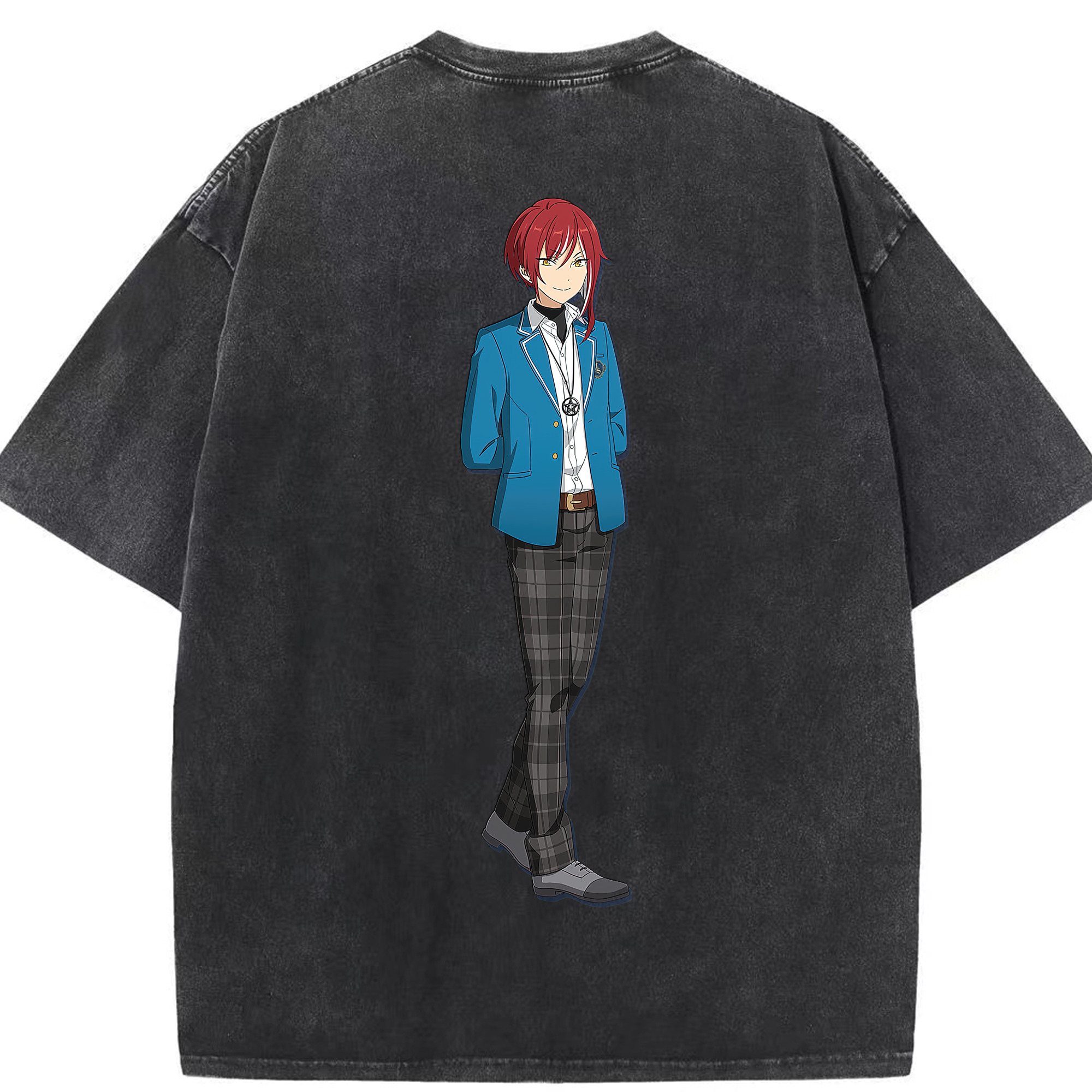 （画像用） あんさんぶるスターズ! Ensemble Stars 綿100% ヴィンテージ風 半袖Tシャツ（背面プリント）