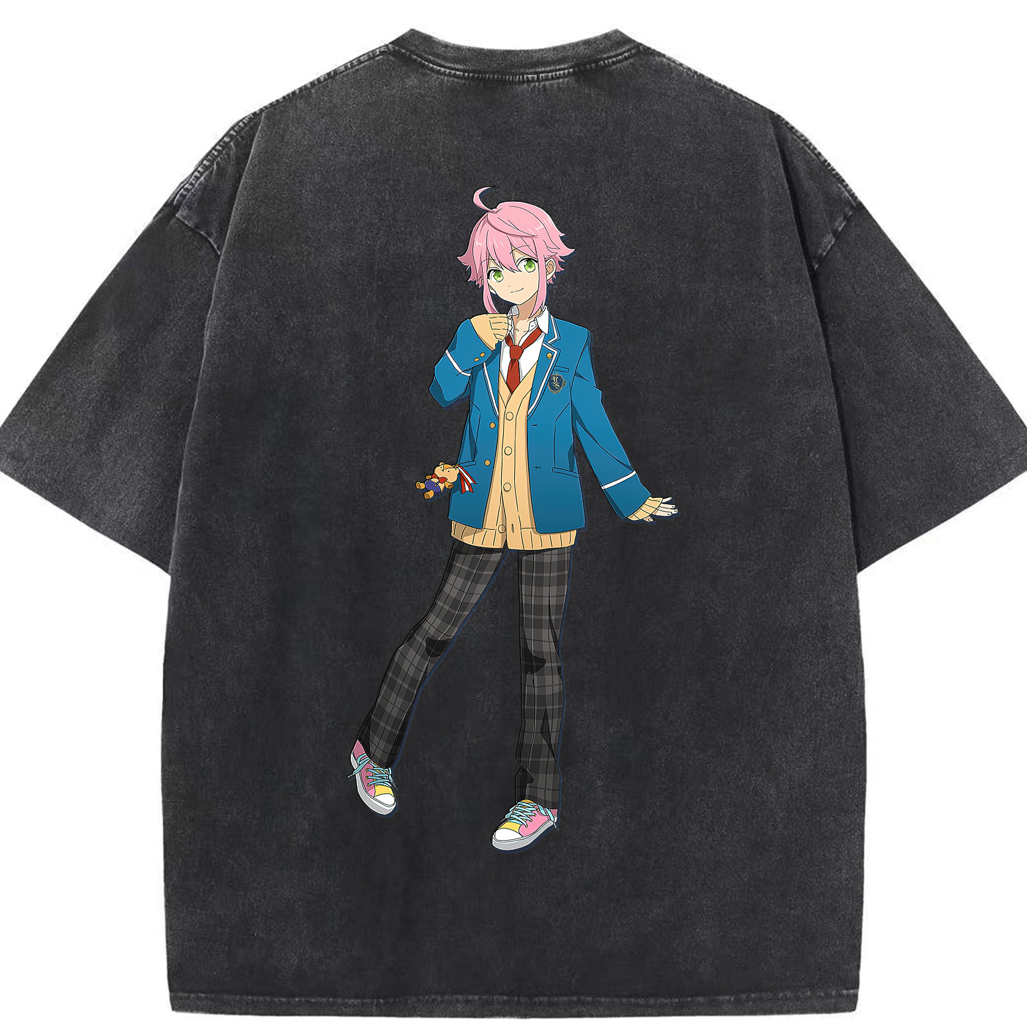 （画像用） あんさんぶるスターズ! Ensemble Stars 綿100% ヴィンテージ風 半袖Tシャツ（背面プリント）