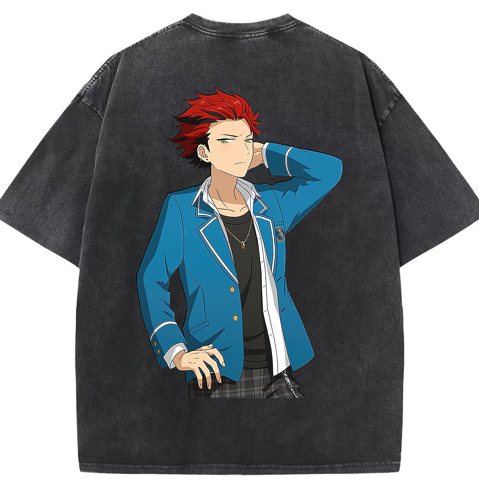 （画像用） あんさんぶるスターズ! Ensemble Stars 綿100% ヴィンテージ風 半袖Tシャツ（背面プリント）