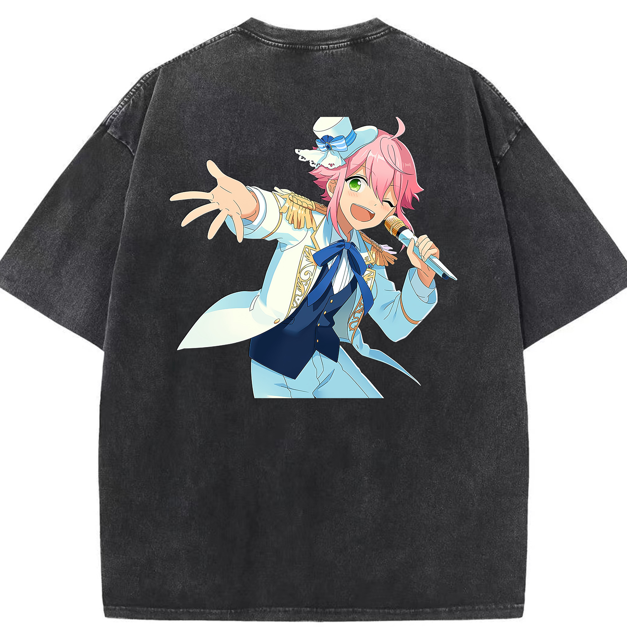 （画像用） あんさんぶるスターズ! Ensemble Stars 綿100% ヴィンテージ風 半袖Tシャツ（背面プリント）