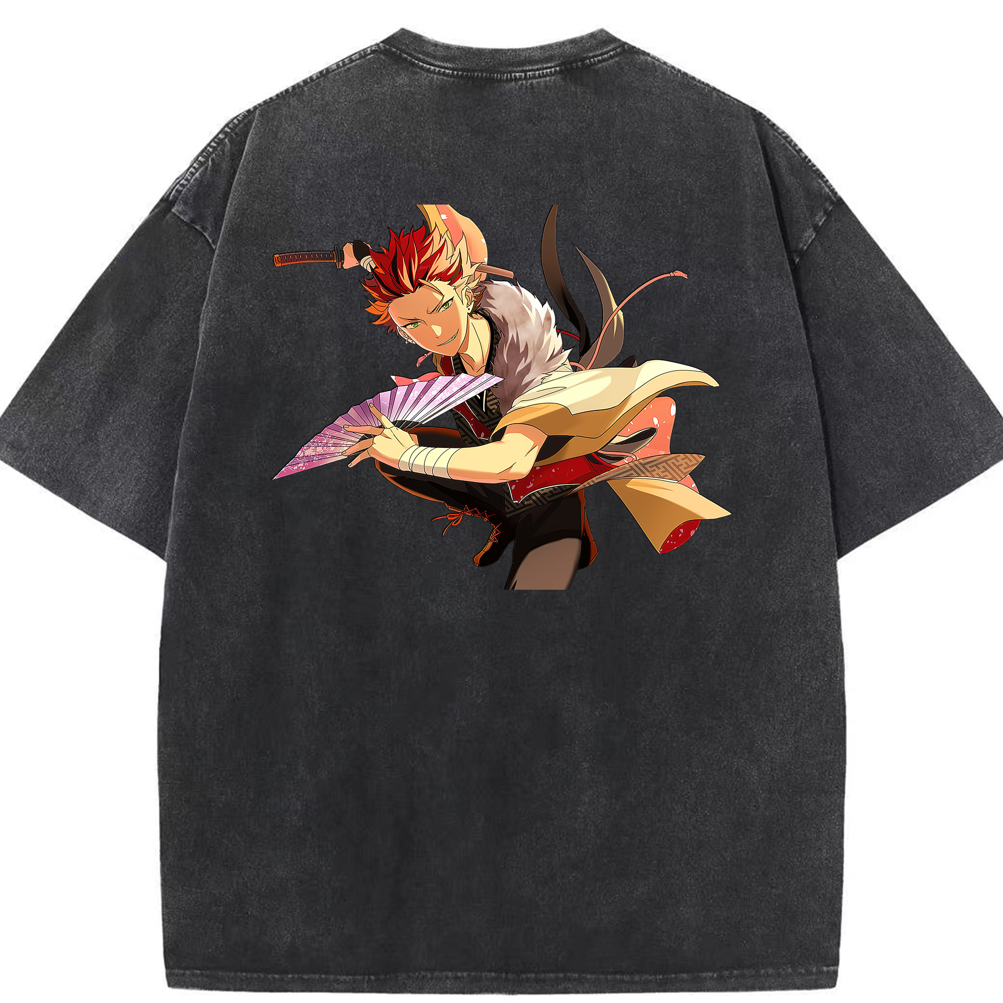 （画像用） あんさんぶるスターズ! Ensemble Stars 綿100% ヴィンテージ風 半袖Tシャツ（背面プリント）