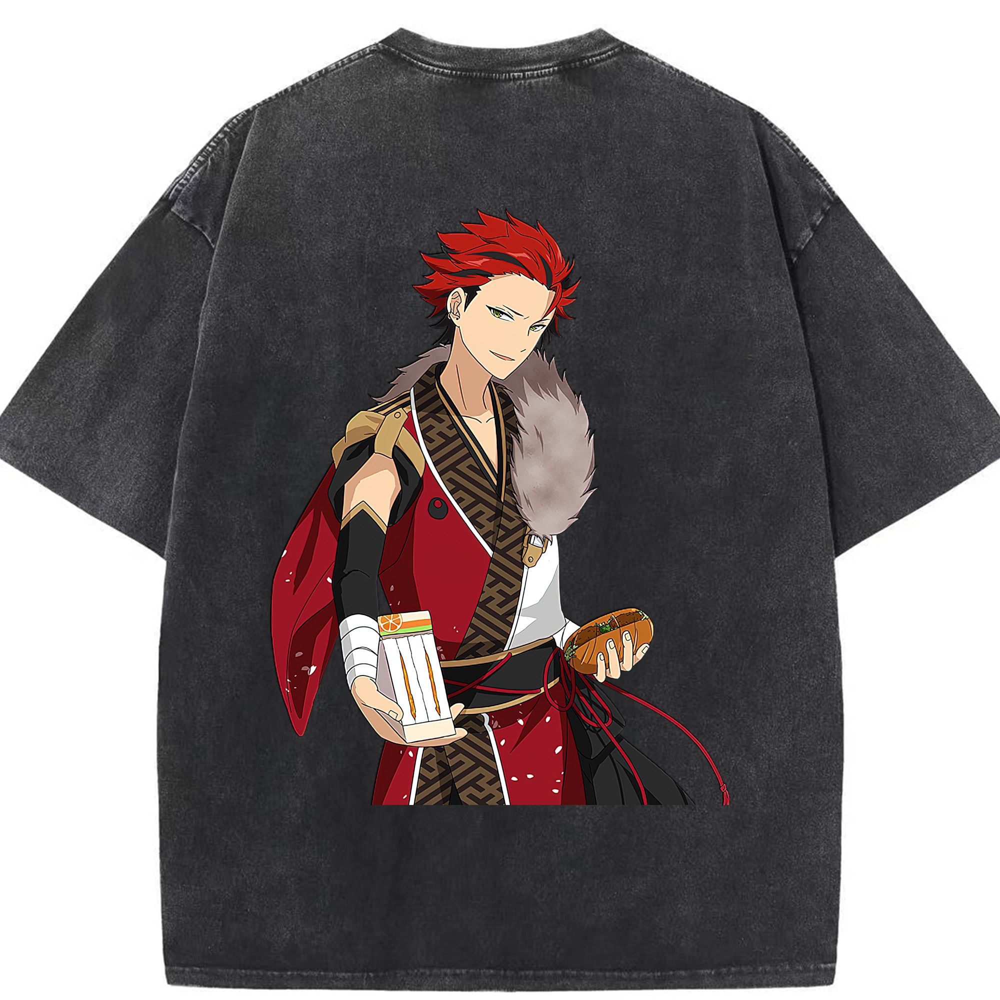 （画像用） あんさんぶるスターズ! Ensemble Stars 綿100% ヴィンテージ風 半袖Tシャツ（背面プリント）