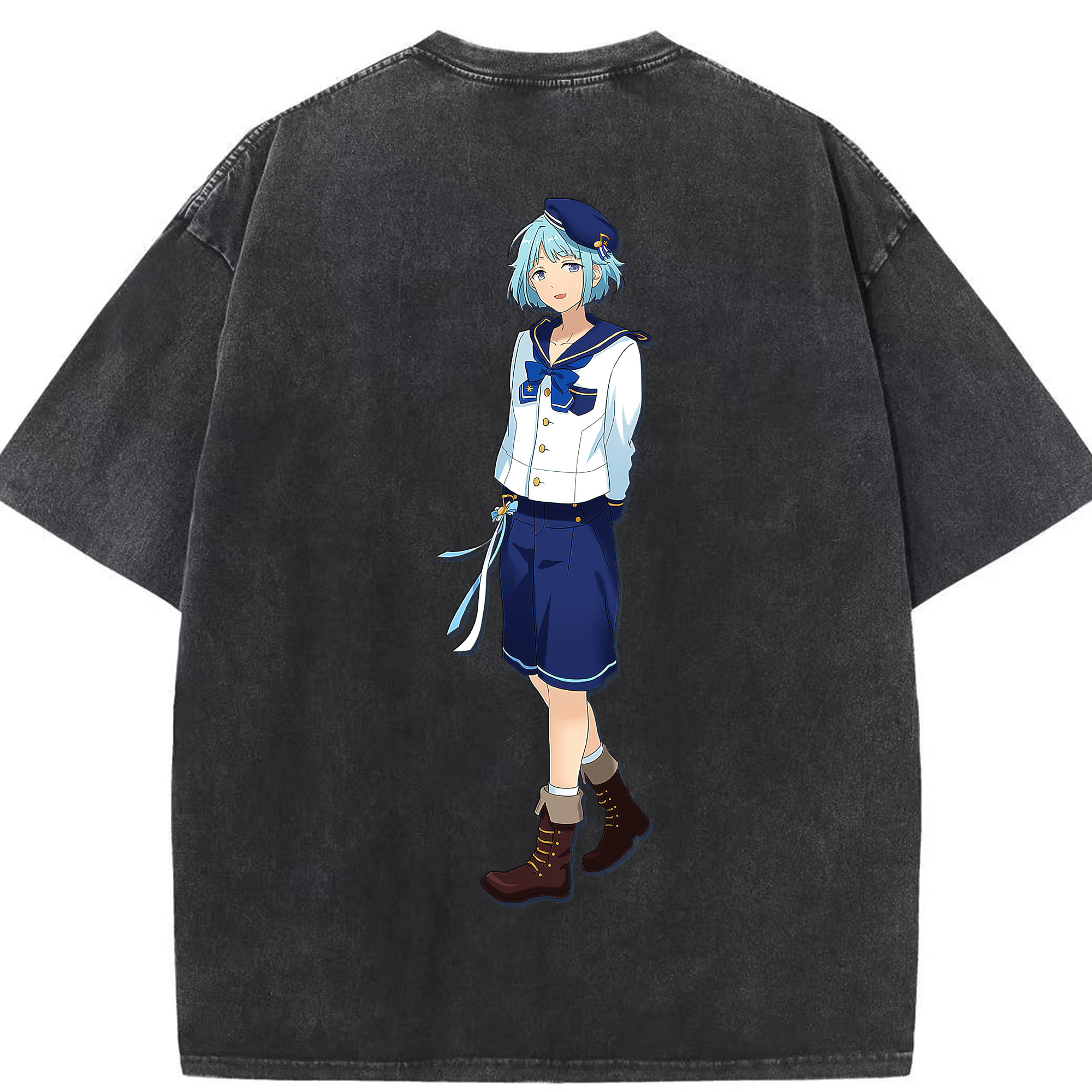 （画像用） あんさんぶるスターズ! Ensemble Stars 綿100% ヴィンテージ風 半袖Tシャツ（背面プリント）