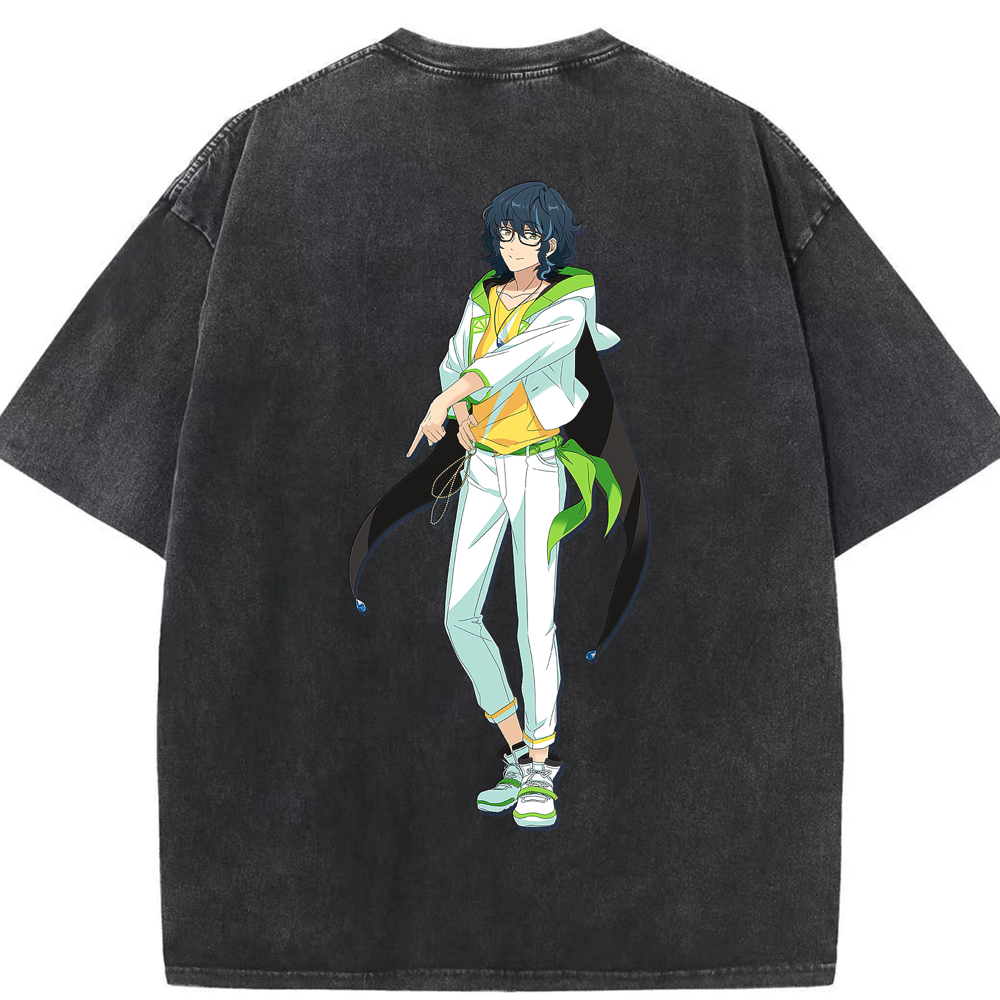 （画像用） あんさんぶるスターズ! Ensemble Stars 綿100% ヴィンテージ風 半袖Tシャツ（背面プリント）