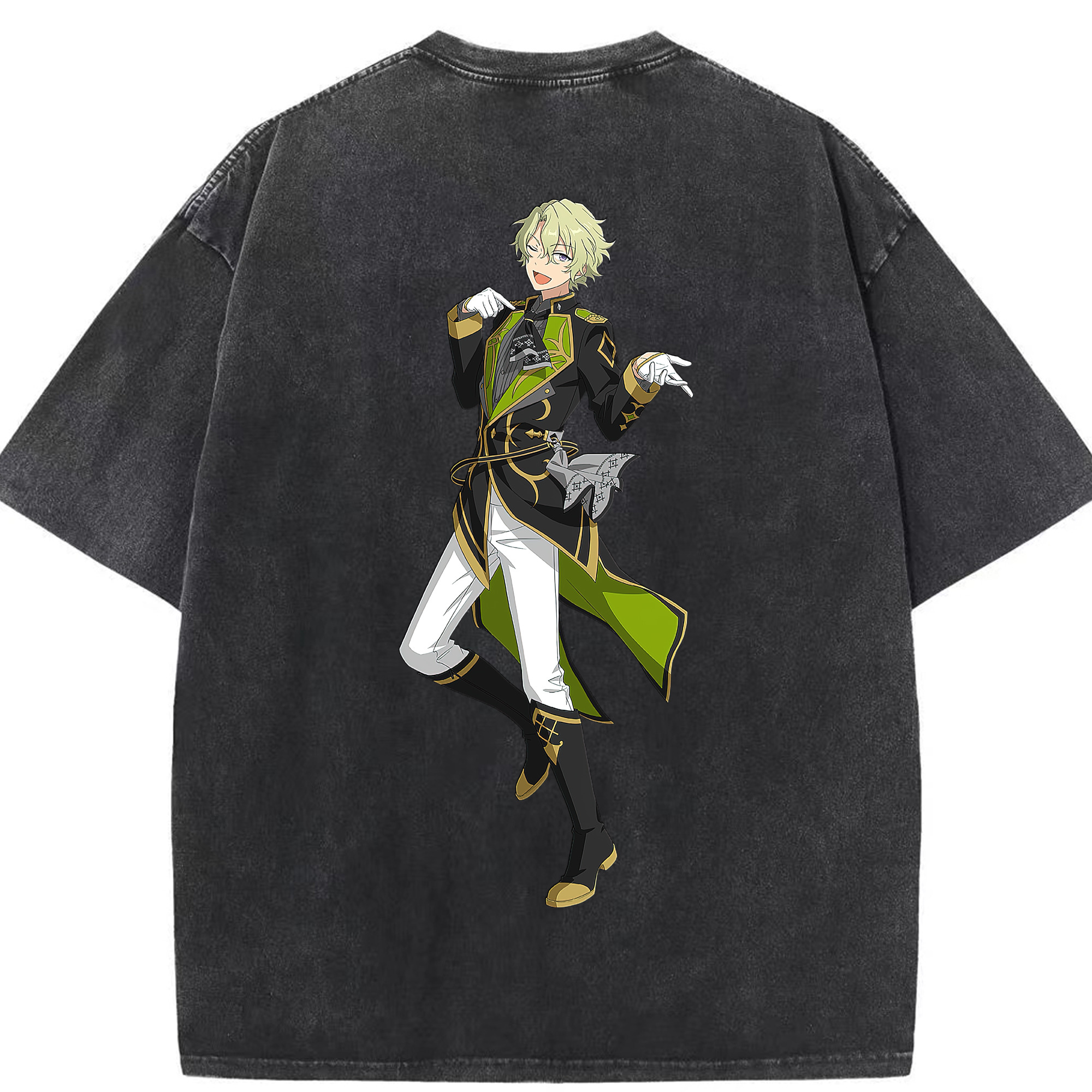 （画像用） あんさんぶるスターズ! Ensemble Stars 綿100% ヴィンテージ風 半袖Tシャツ（背面プリント）