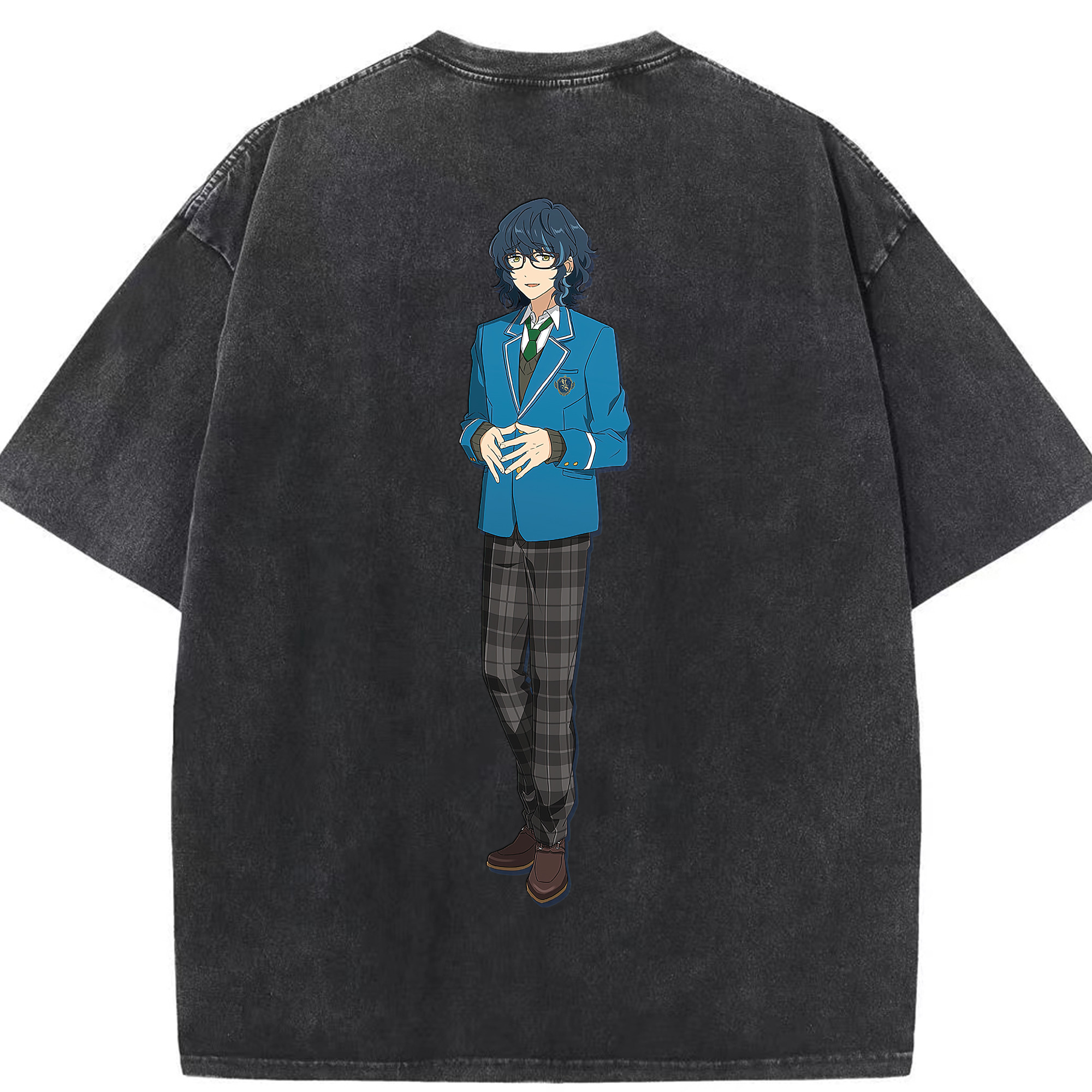（画像用） あんさんぶるスターズ! Ensemble Stars 綿100% ヴィンテージ風 半袖Tシャツ（背面プリント）