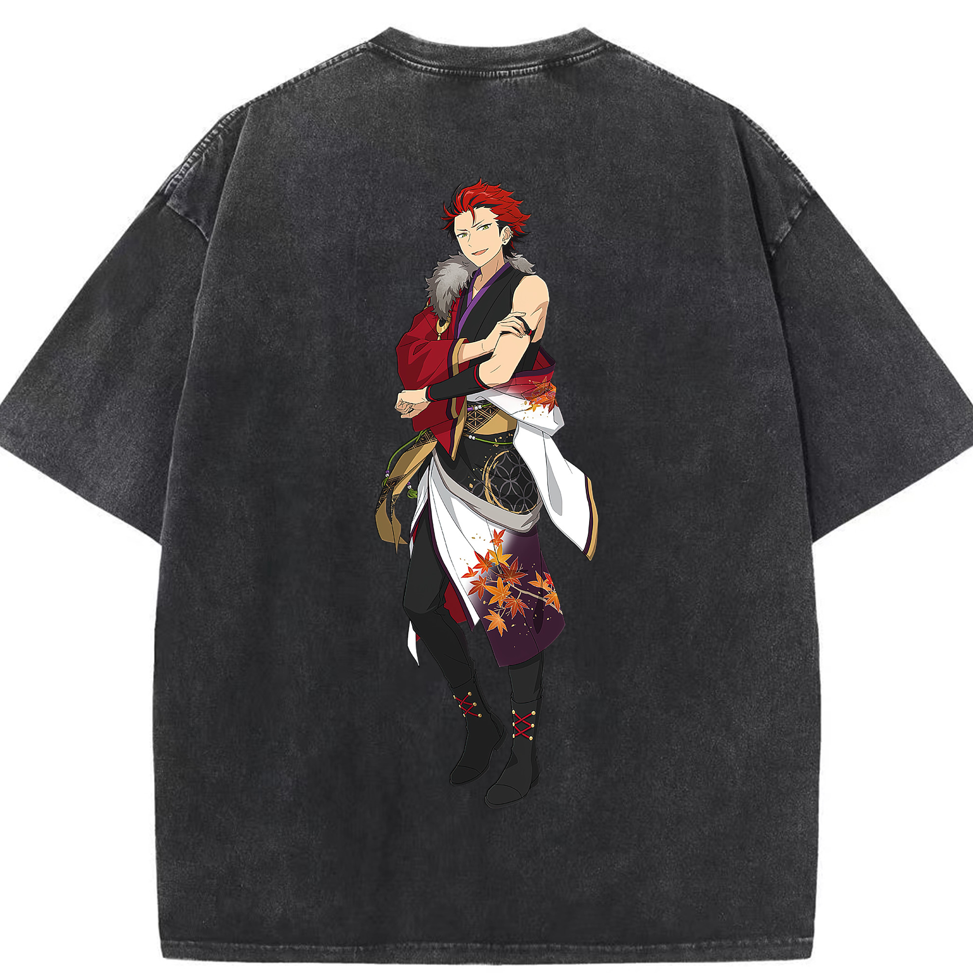 （画像用） あんさんぶるスターズ! Ensemble Stars 綿100% ヴィンテージ風 半袖Tシャツ（背面プリント）