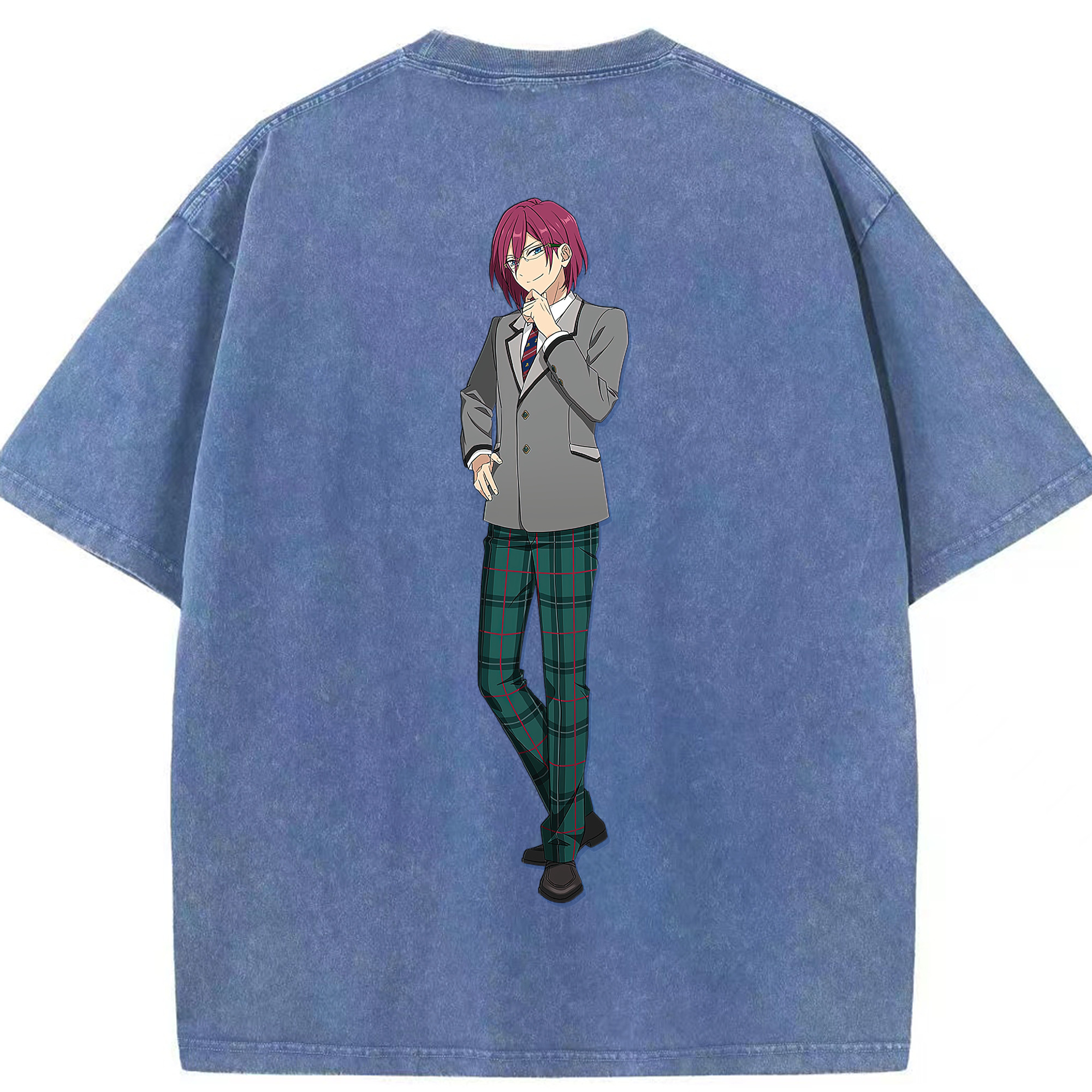（画像用） あんさんぶるスターズ! Ensemble Stars 綿100% ヴィンテージ風 半袖Tシャツ（背面プリント）