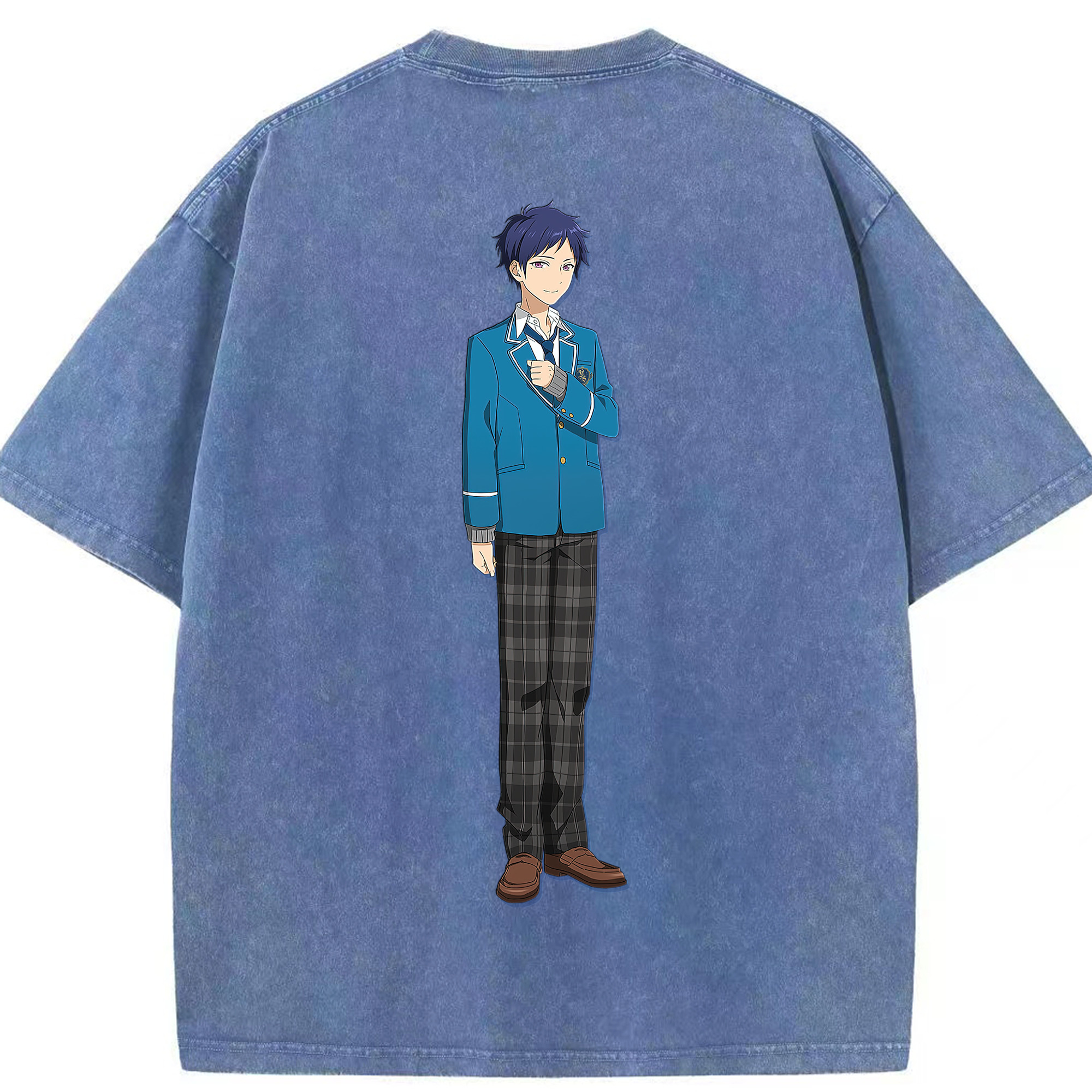 （画像用） あんさんぶるスターズ! Ensemble Stars 綿100% ヴィンテージ風 半袖Tシャツ（背面プリント）