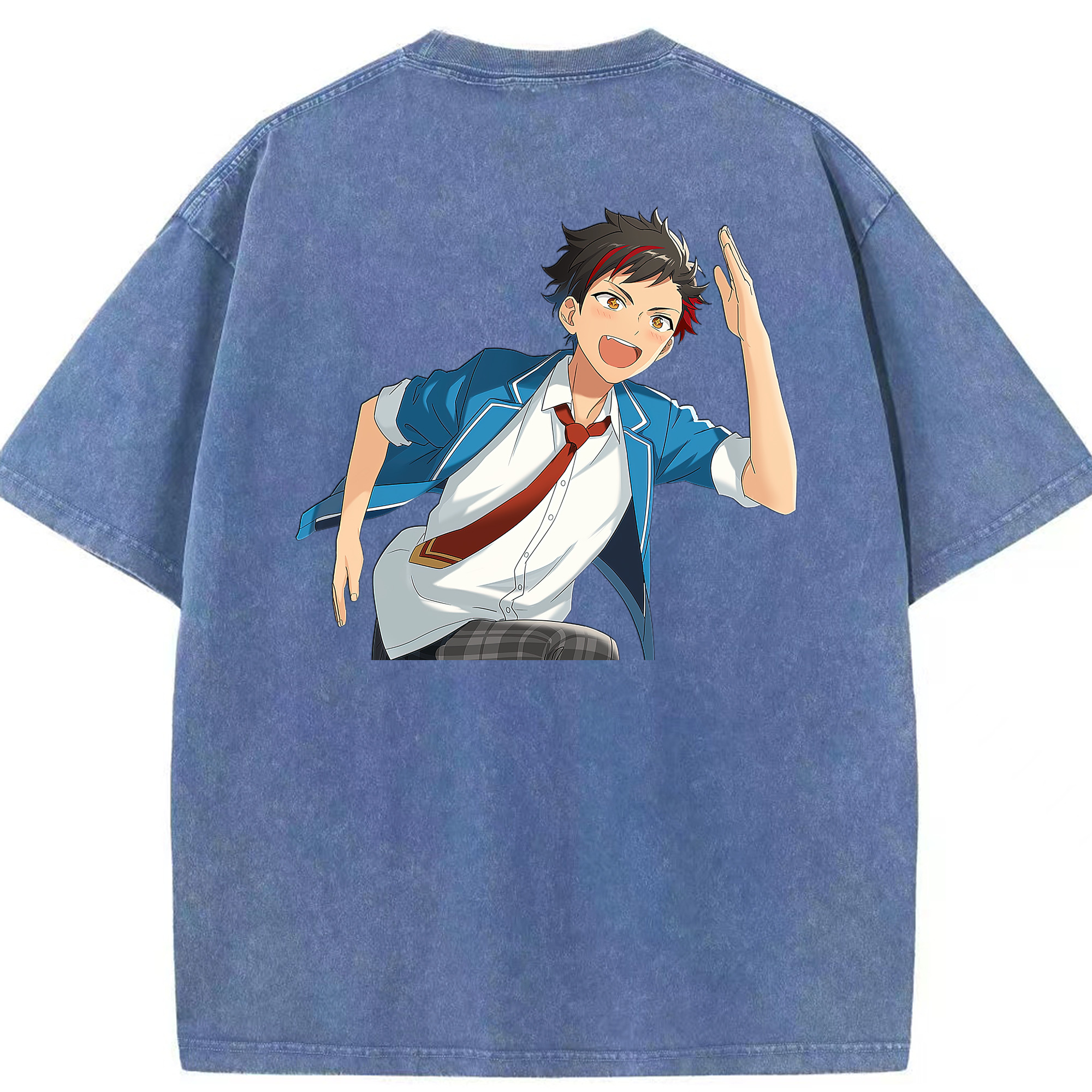 （画像用） あんさんぶるスターズ! Ensemble Stars 綿100% ヴィンテージ風 半袖Tシャツ（背面プリント）