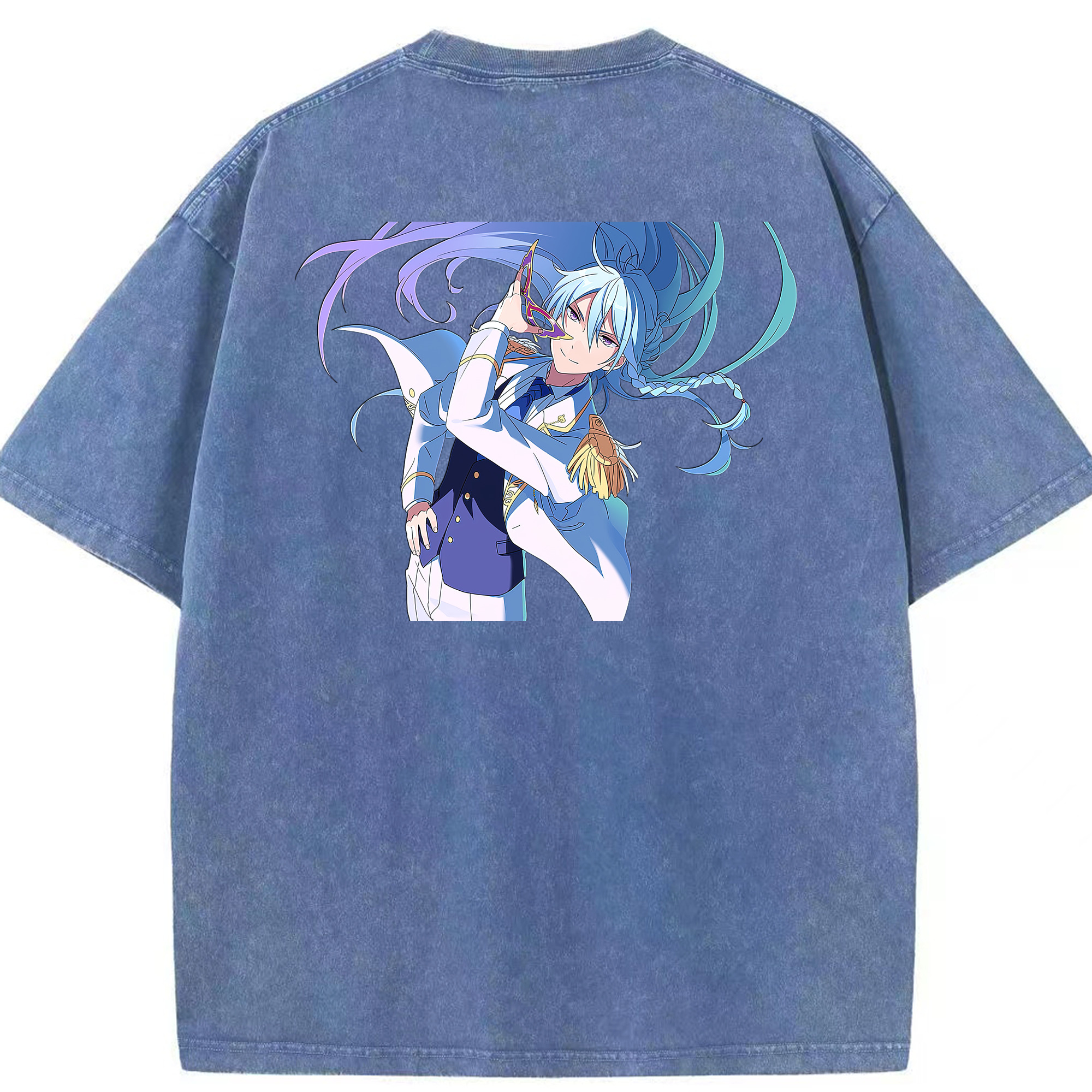 （画像用） あんさんぶるスターズ! Ensemble Stars 綿100% ヴィンテージ風 半袖Tシャツ（背面プリント）