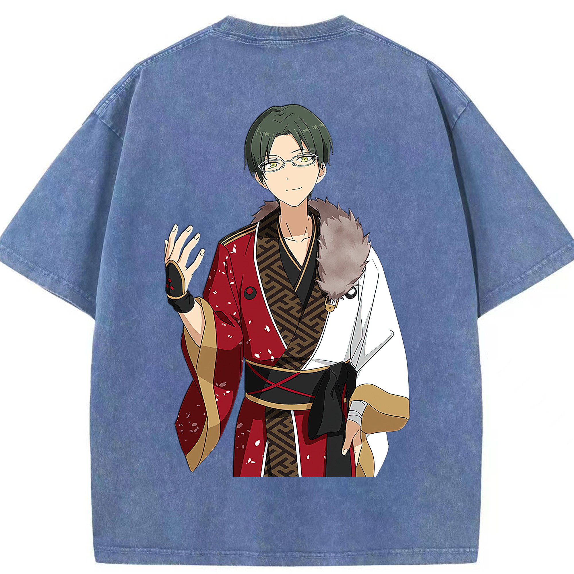 （画像用） あんさんぶるスターズ! Ensemble Stars 綿100% ヴィンテージ風 半袖Tシャツ（背面プリント）