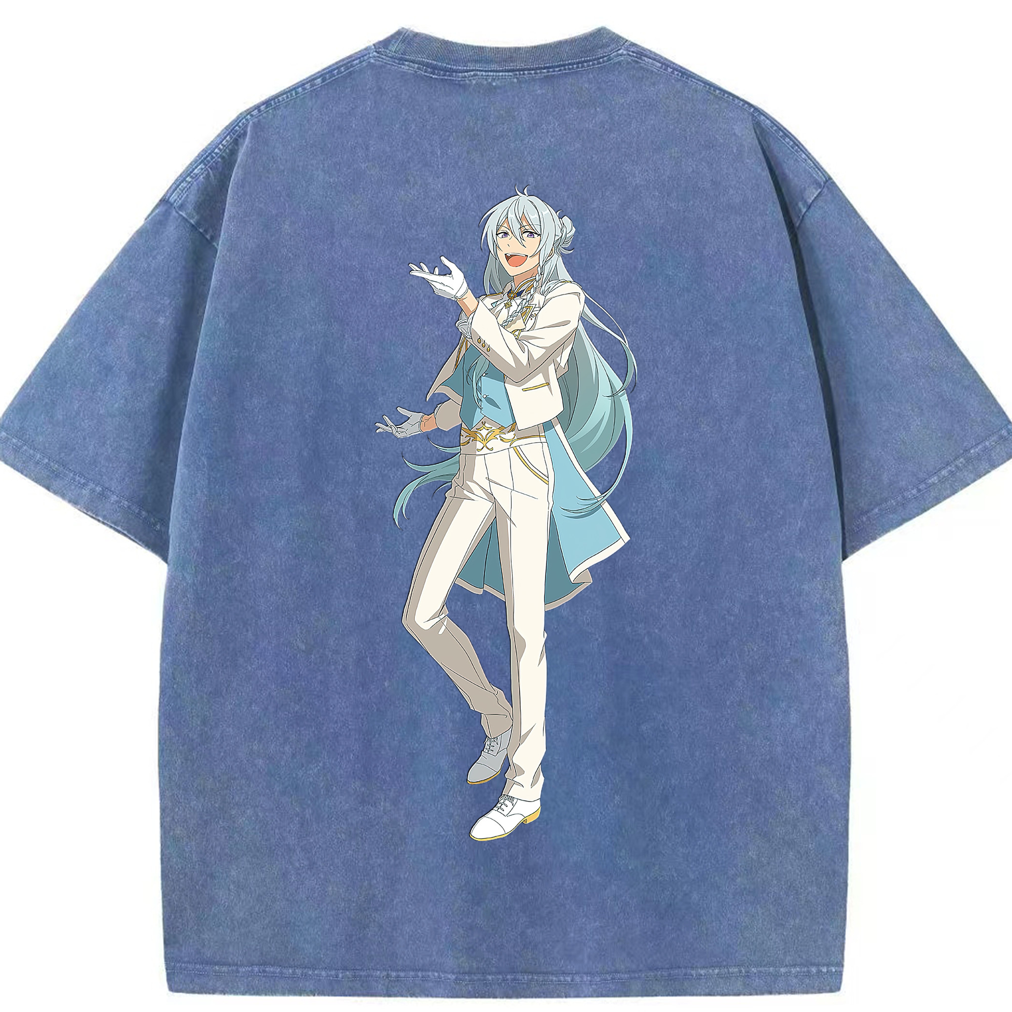 （画像用） あんさんぶるスターズ! Ensemble Stars 綿100% ヴィンテージ風 半袖Tシャツ（背面プリント）