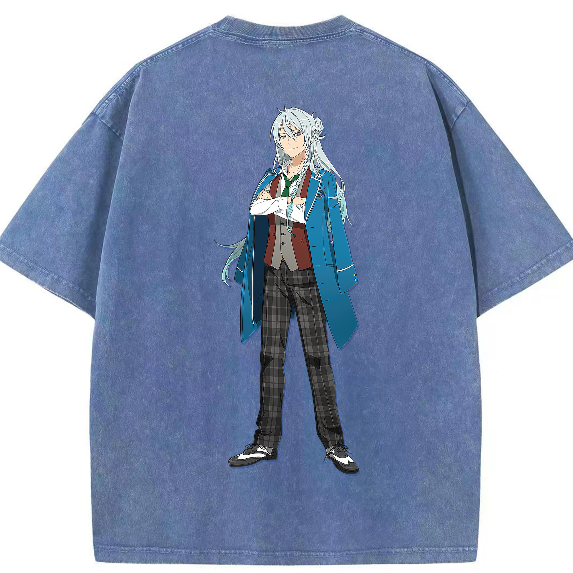 （画像用） あんさんぶるスターズ! Ensemble Stars 綿100% ヴィンテージ風 半袖Tシャツ（背面プリント）