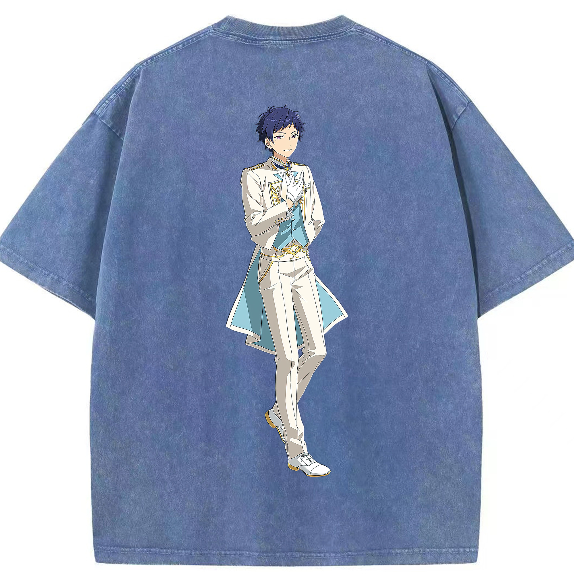 （画像用） あんさんぶるスターズ! Ensemble Stars 綿100% ヴィンテージ風 半袖Tシャツ（背面プリント）