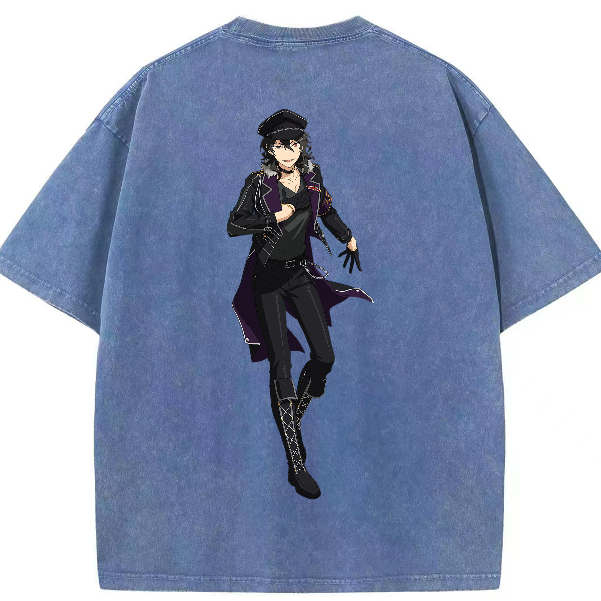 （画像用） あんさんぶるスターズ! Ensemble Stars 綿100% ヴィンテージ風 半袖Tシャツ（背面プリント）
