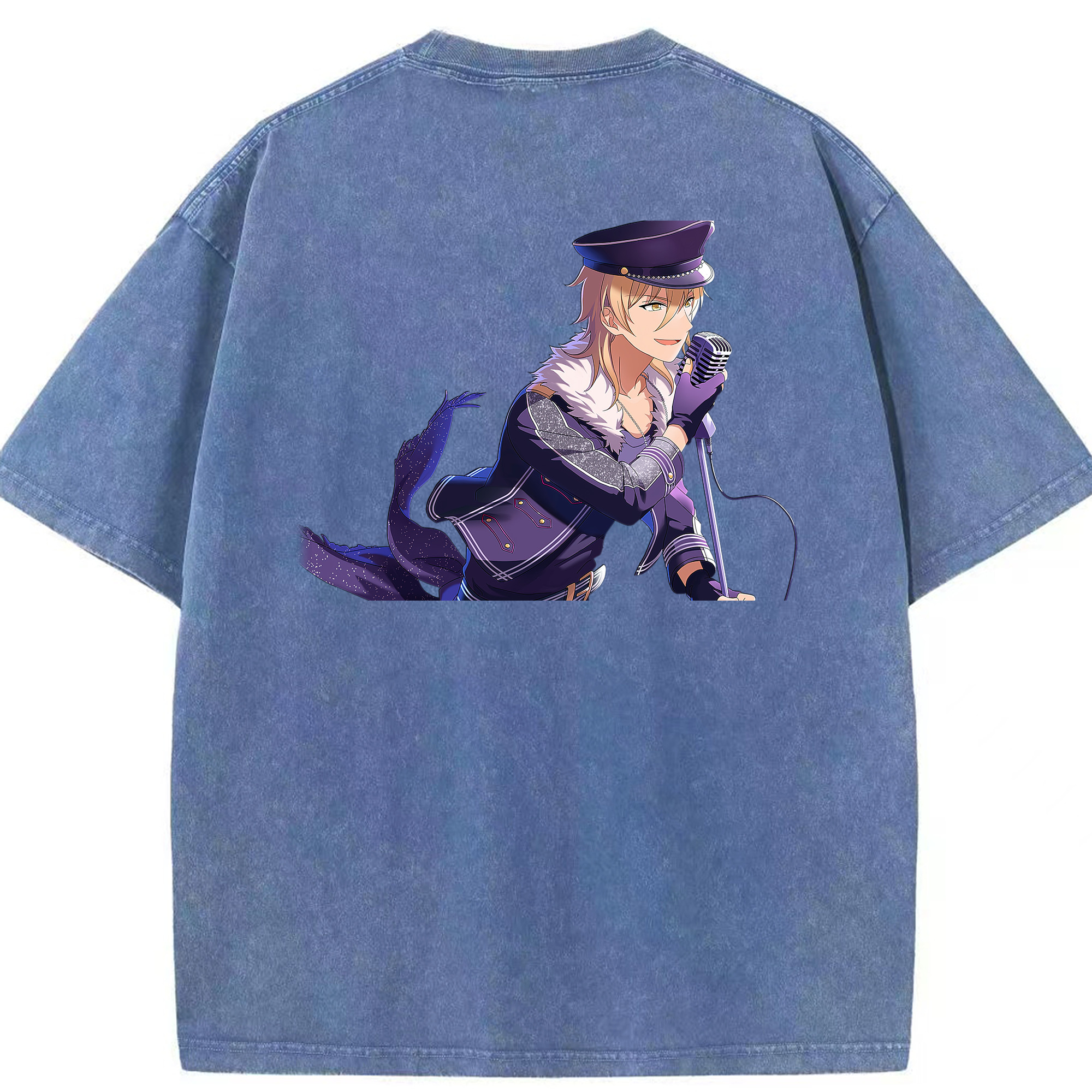 （画像用） あんさんぶるスターズ! Ensemble Stars 綿100% ヴィンテージ風 半袖Tシャツ（背面プリント）