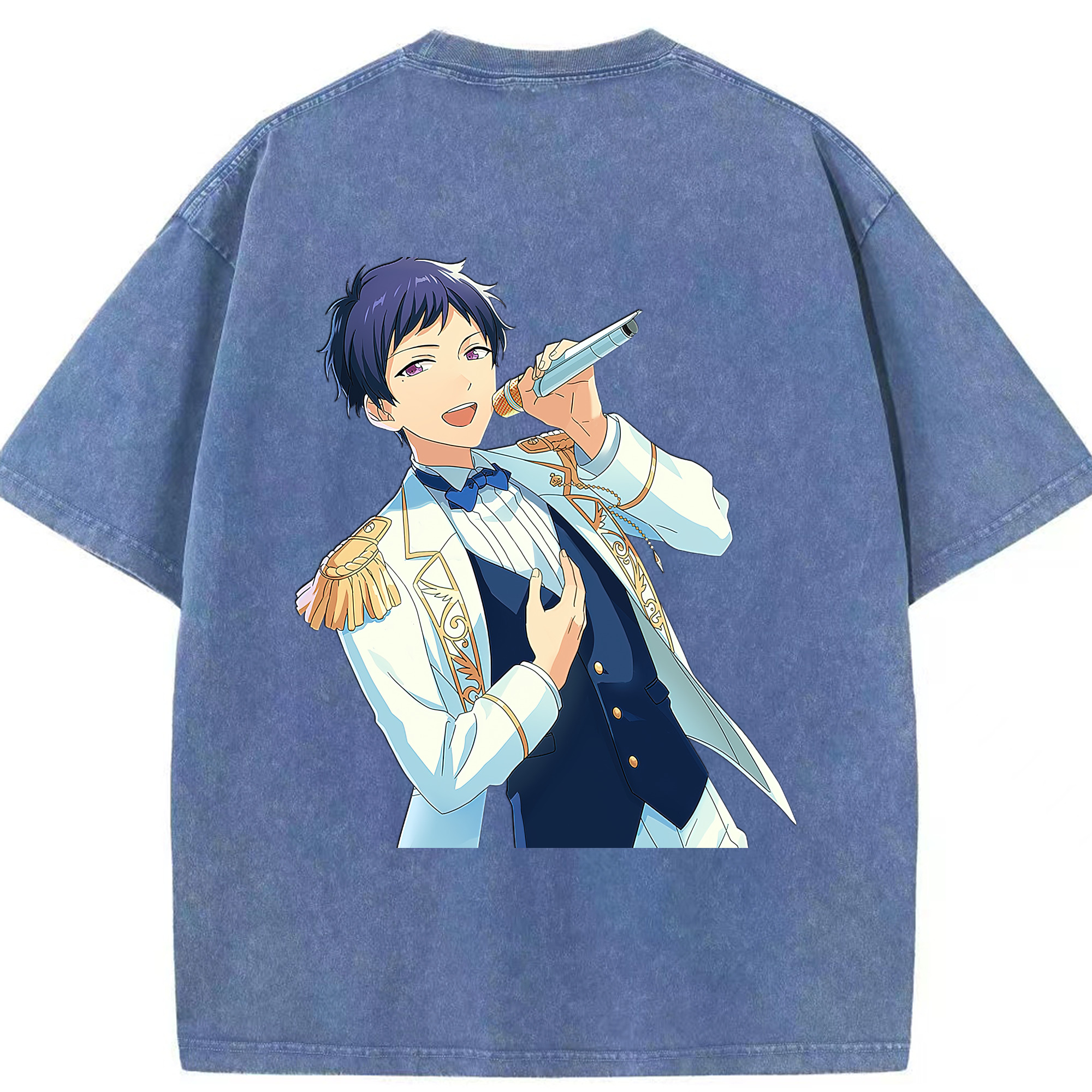 （画像用） あんさんぶるスターズ! Ensemble Stars 綿100% ヴィンテージ風 半袖Tシャツ（背面プリント）