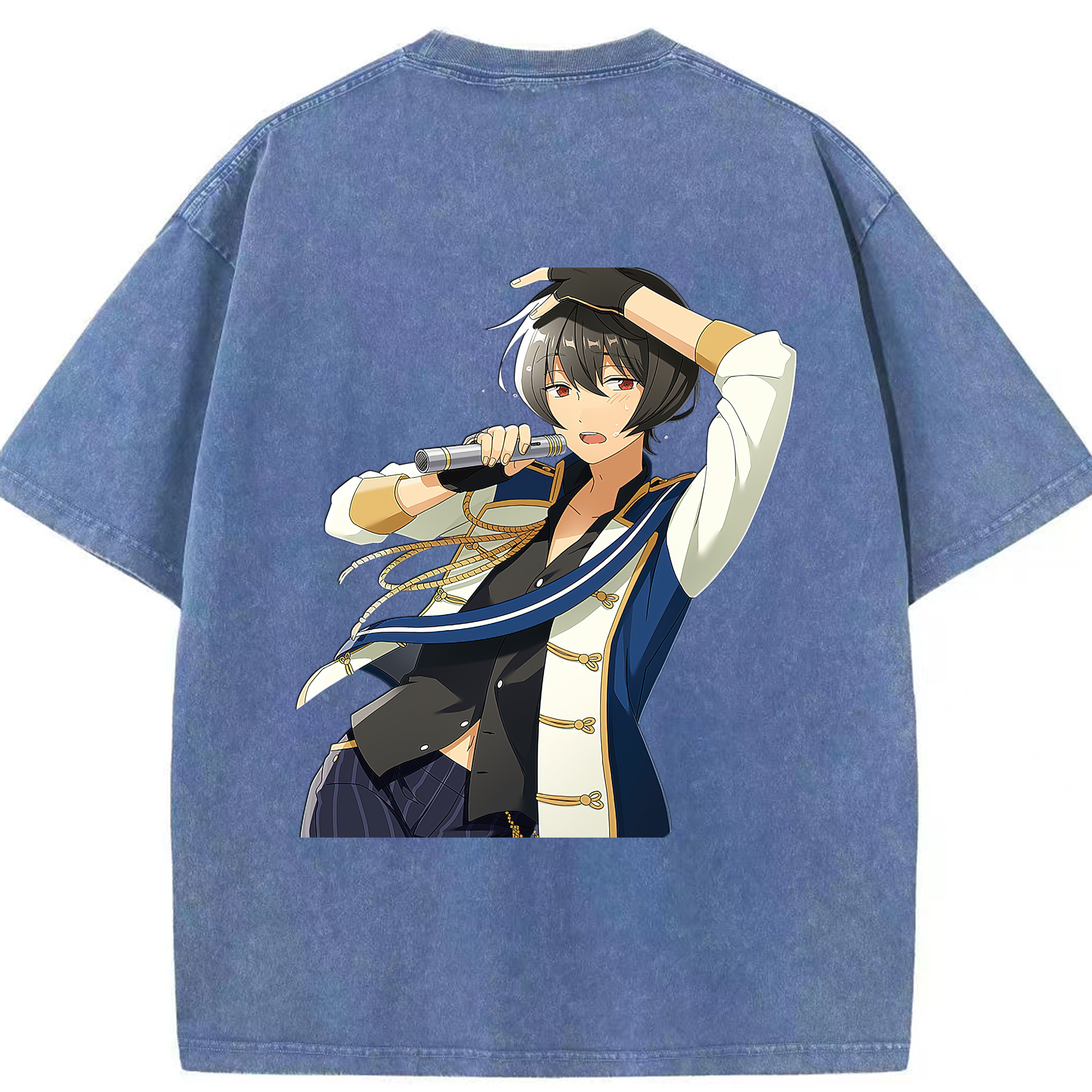 （画像用） あんさんぶるスターズ! Ensemble Stars 綿100% ヴィンテージ風 半袖Tシャツ（背面プリント）