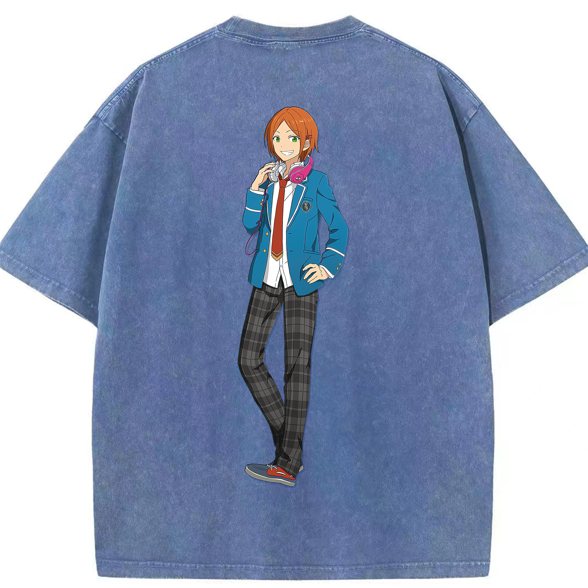 （画像用） あんさんぶるスターズ! Ensemble Stars 綿100% ヴィンテージ風 半袖Tシャツ（背面プリント）