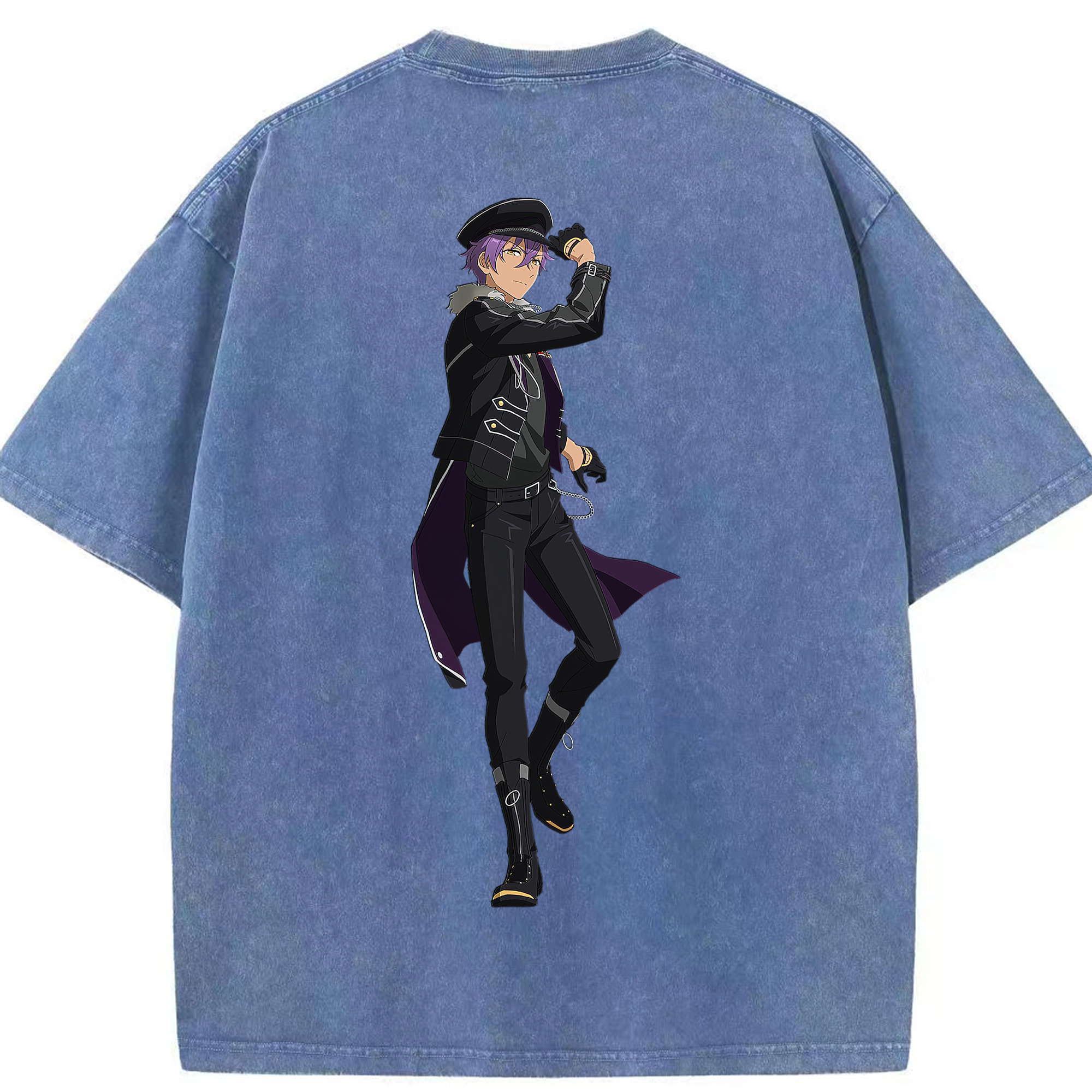 （画像用） あんさんぶるスターズ! Ensemble Stars 綿100% ヴィンテージ風 半袖Tシャツ（背面プリント）
