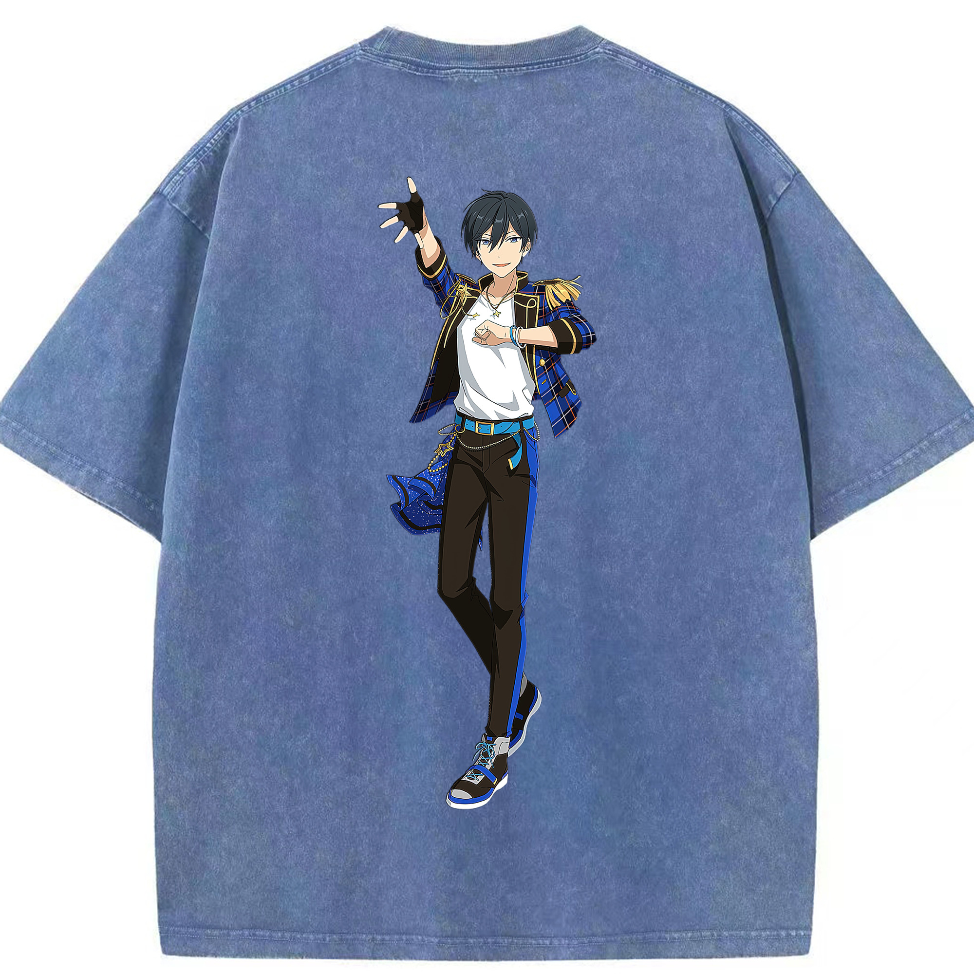 （画像用） あんさんぶるスターズ! Ensemble Stars 綿100% ヴィンテージ風 半袖Tシャツ（背面プリント）
