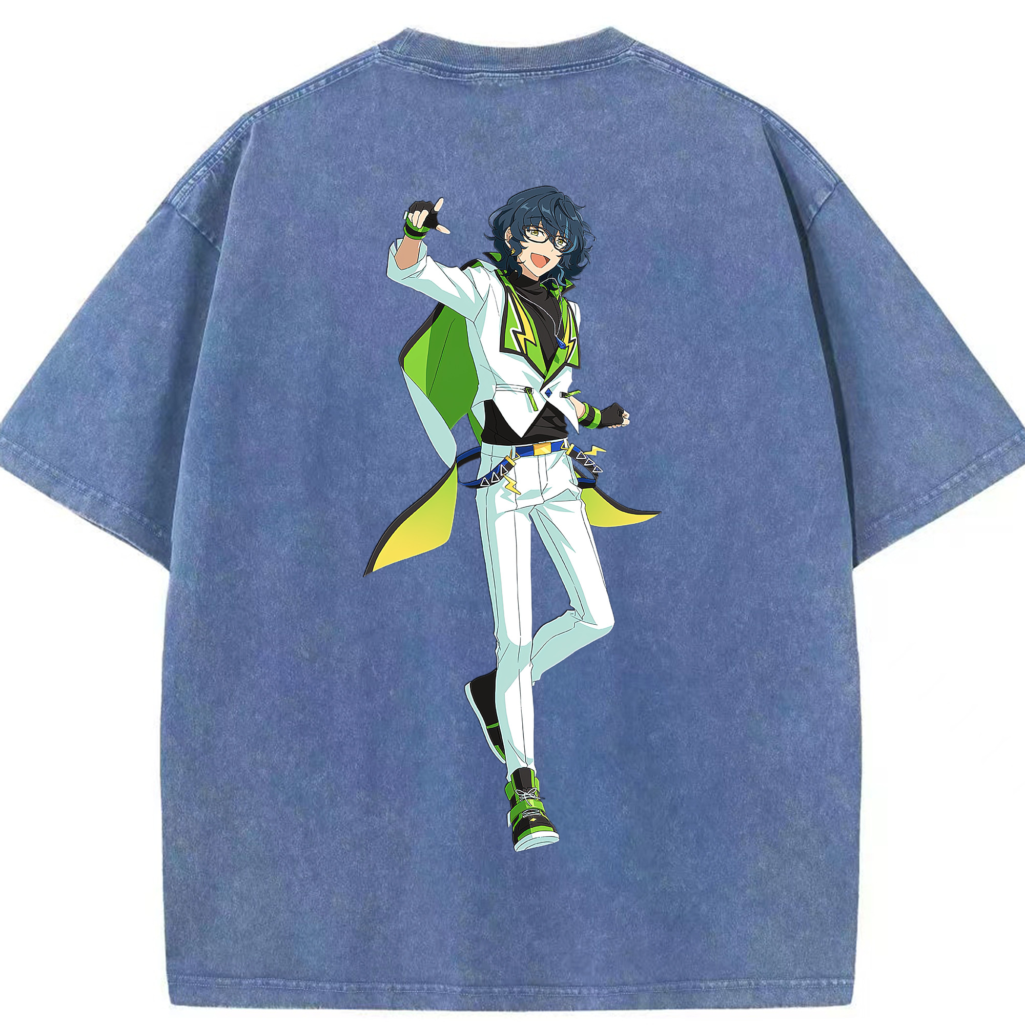 （画像用） あんさんぶるスターズ! Ensemble Stars 綿100% ヴィンテージ風 半袖Tシャツ（背面プリント）