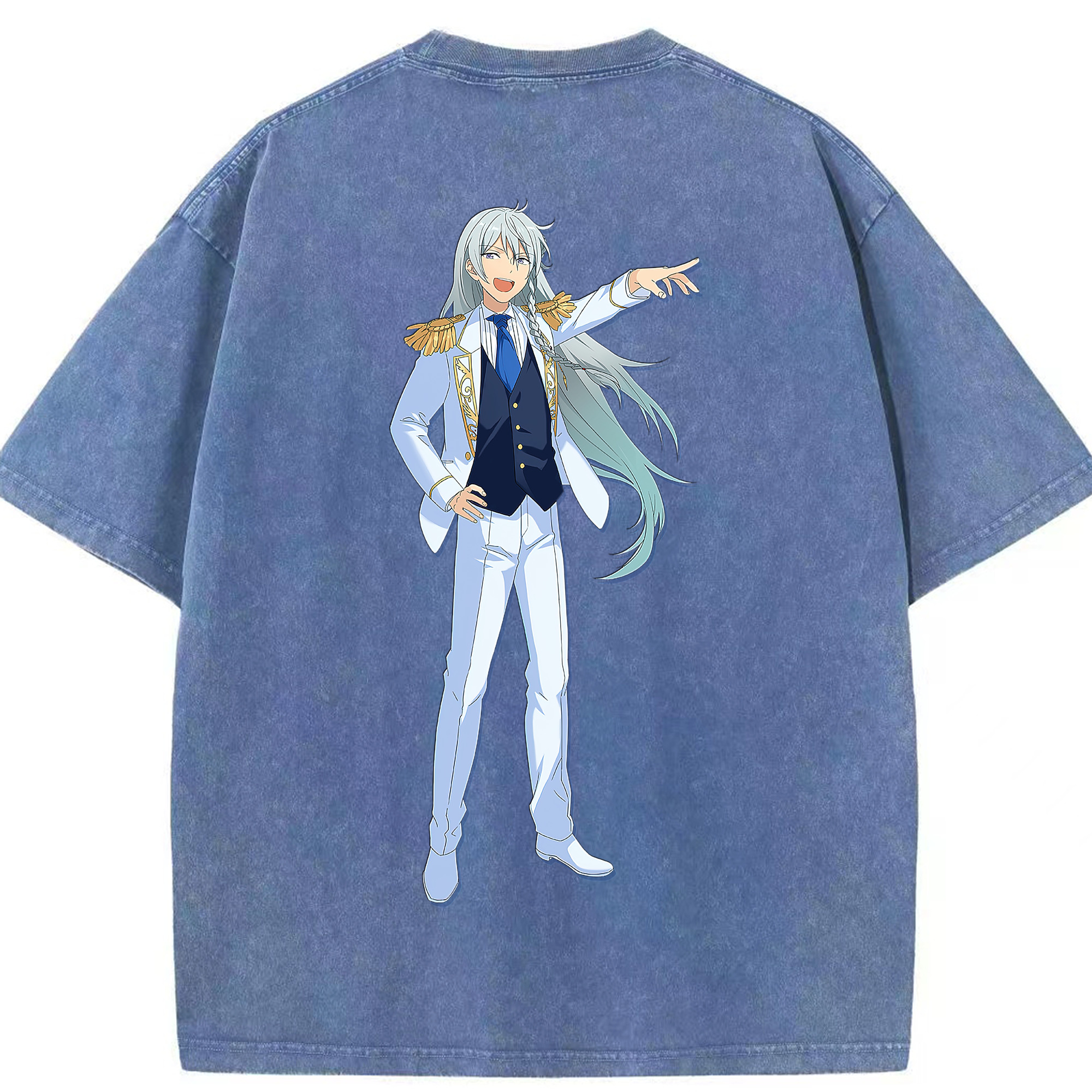 （画像用） あんさんぶるスターズ! Ensemble Stars 綿100% ヴィンテージ風 半袖Tシャツ（背面プリント）