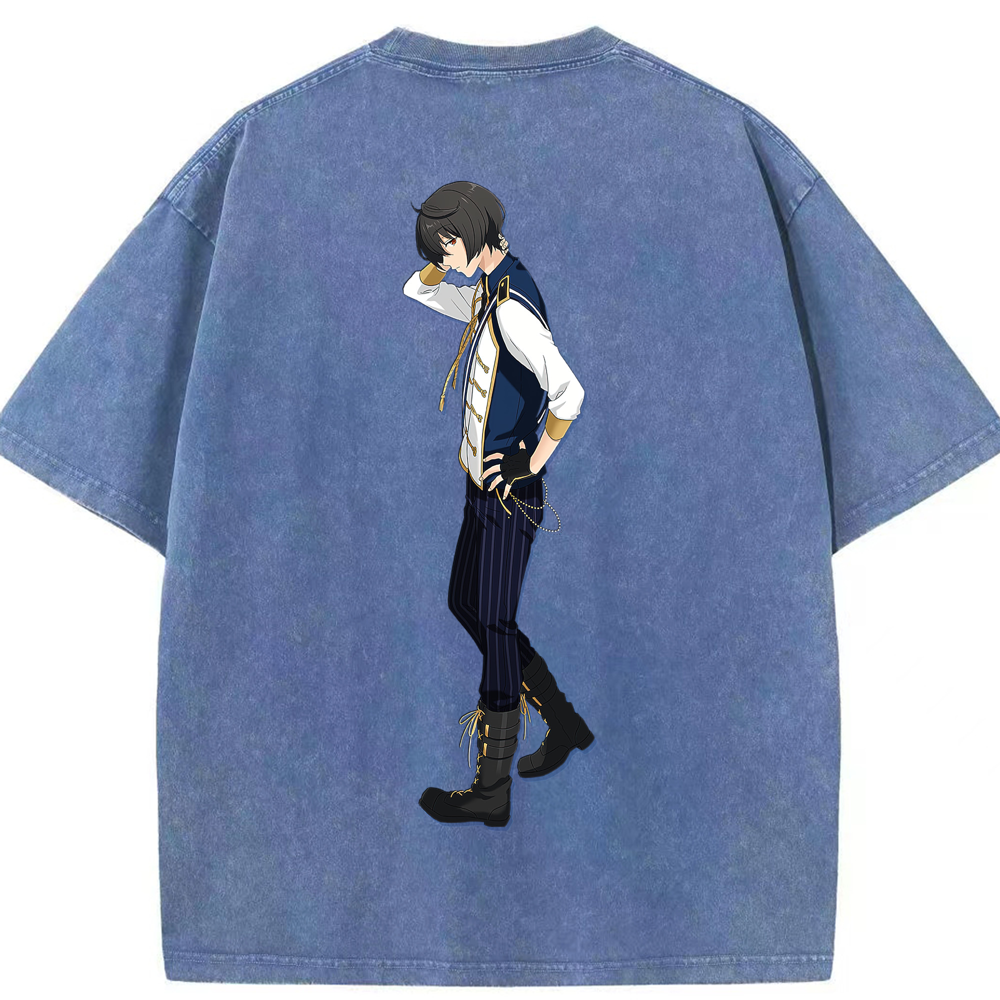 （画像用） あんさんぶるスターズ! Ensemble Stars 綿100% ヴィンテージ風 半袖Tシャツ（背面プリント）