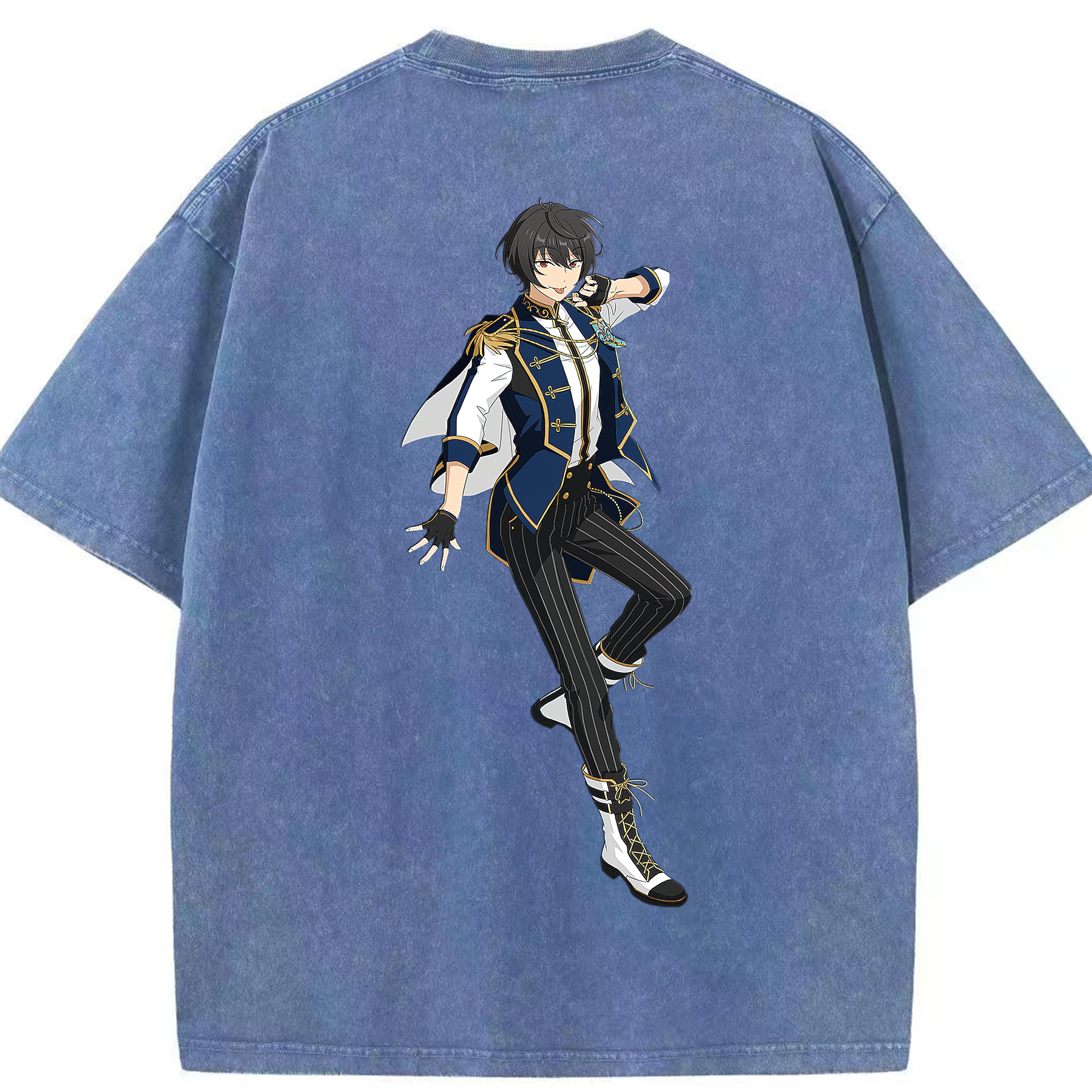 （画像用） あんさんぶるスターズ! Ensemble Stars 綿100% ヴィンテージ風 半袖Tシャツ（背面プリント）
